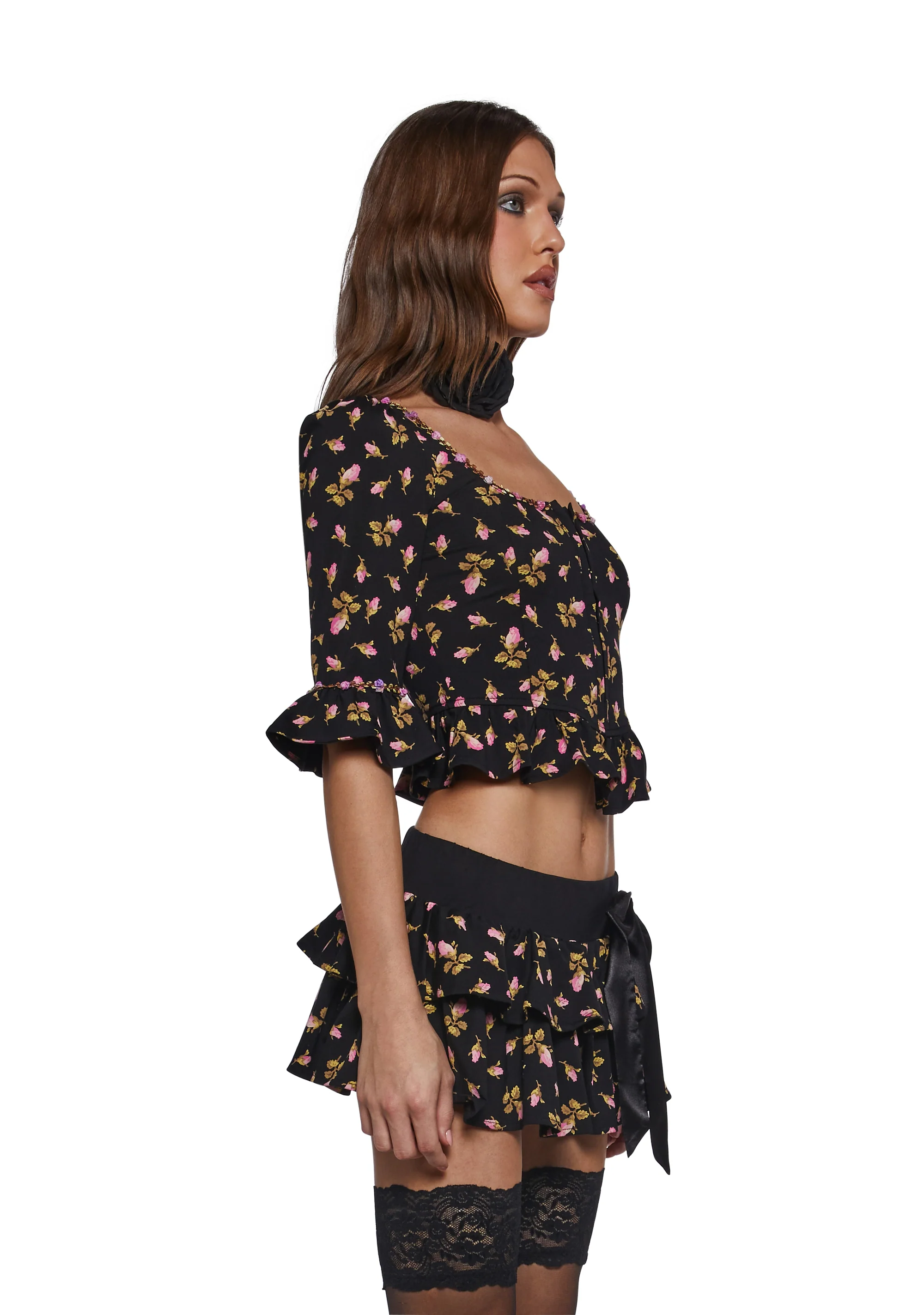 Floral Ruffled Top - Image 4