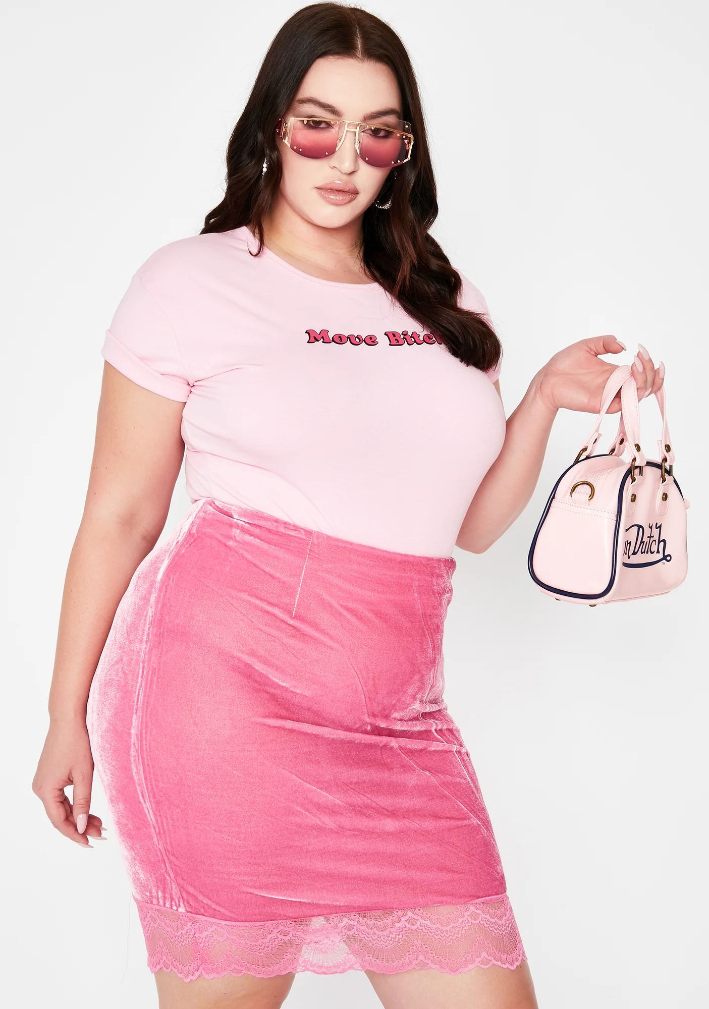 Diva Mz Where Are My Manners Velvet Skirt - Image 2