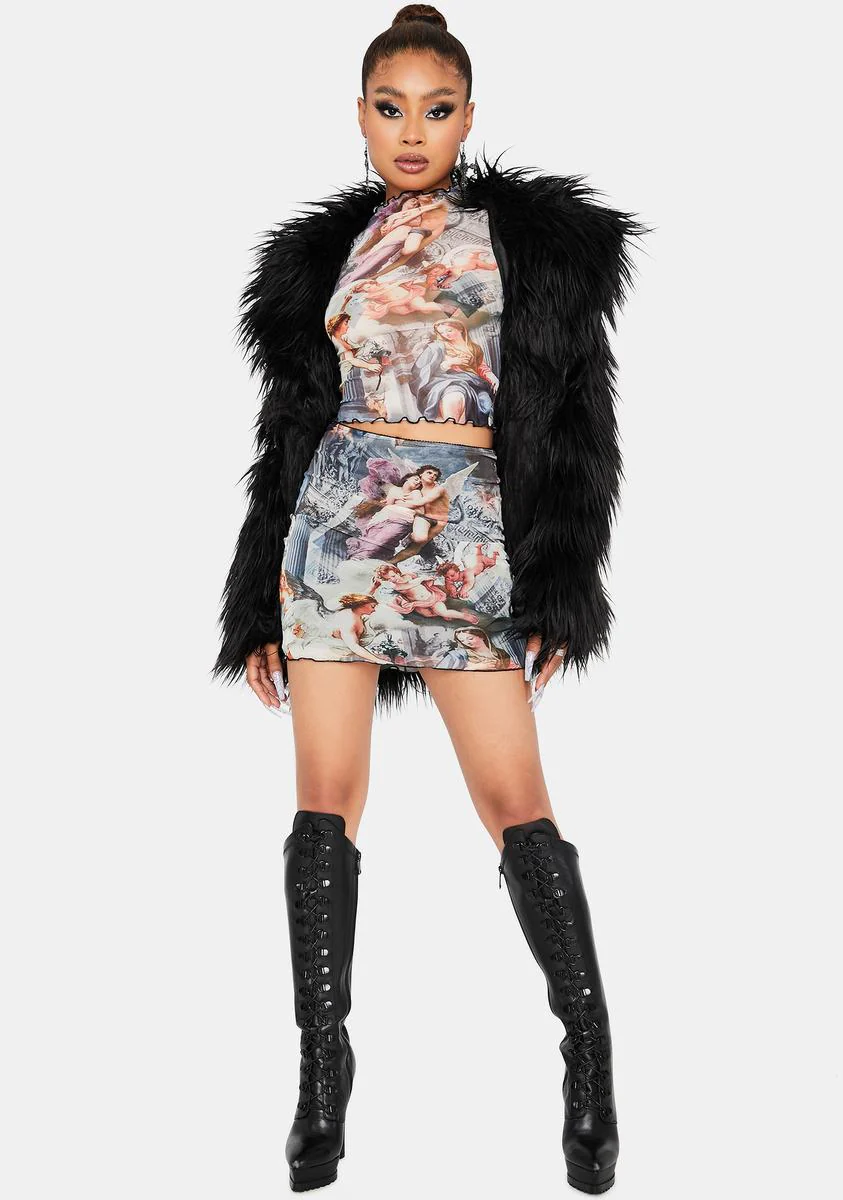 Divine Spirit Mesh Crop Top - Image 3