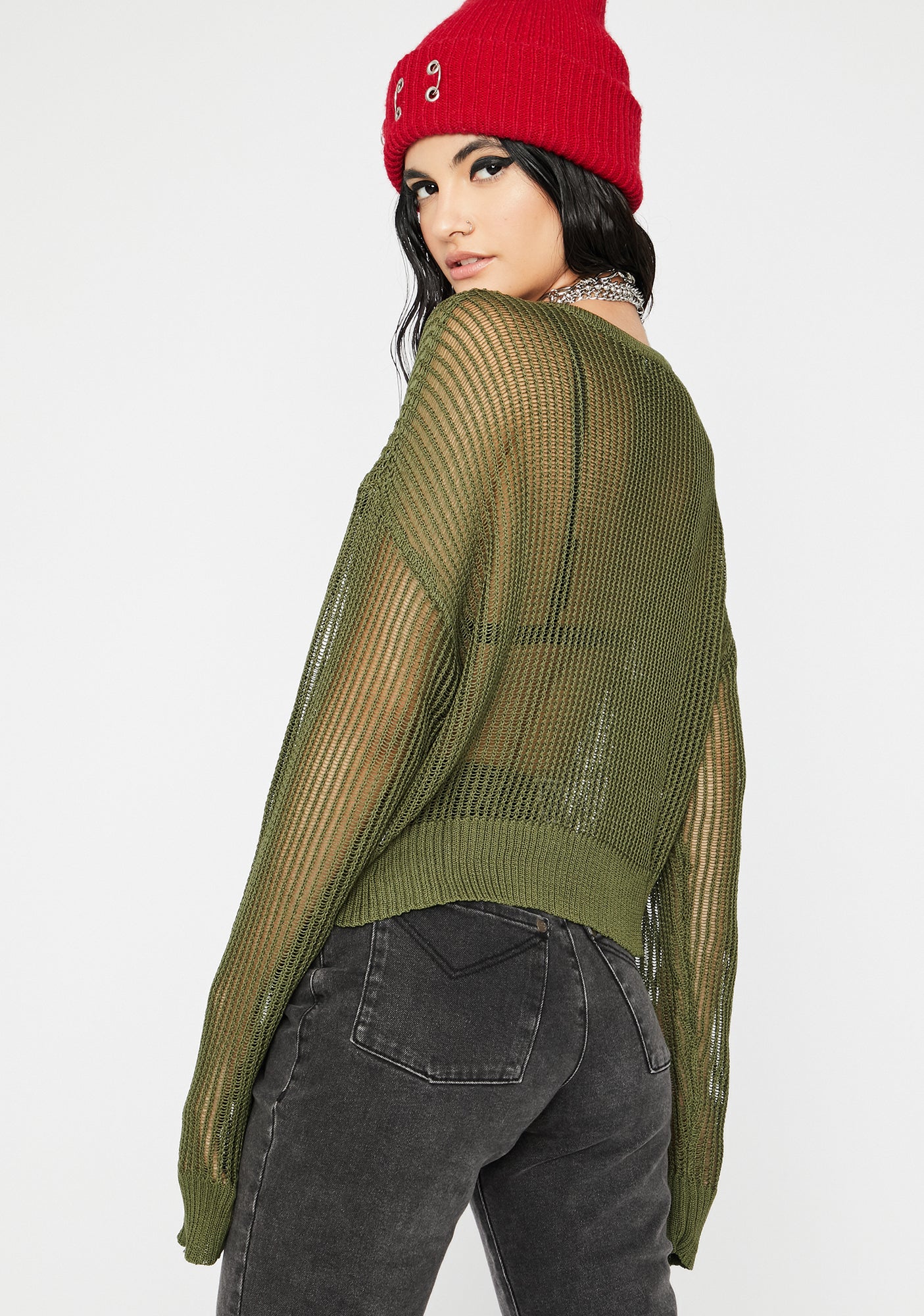 Do Or Dare Sheer Sweater - Image 4