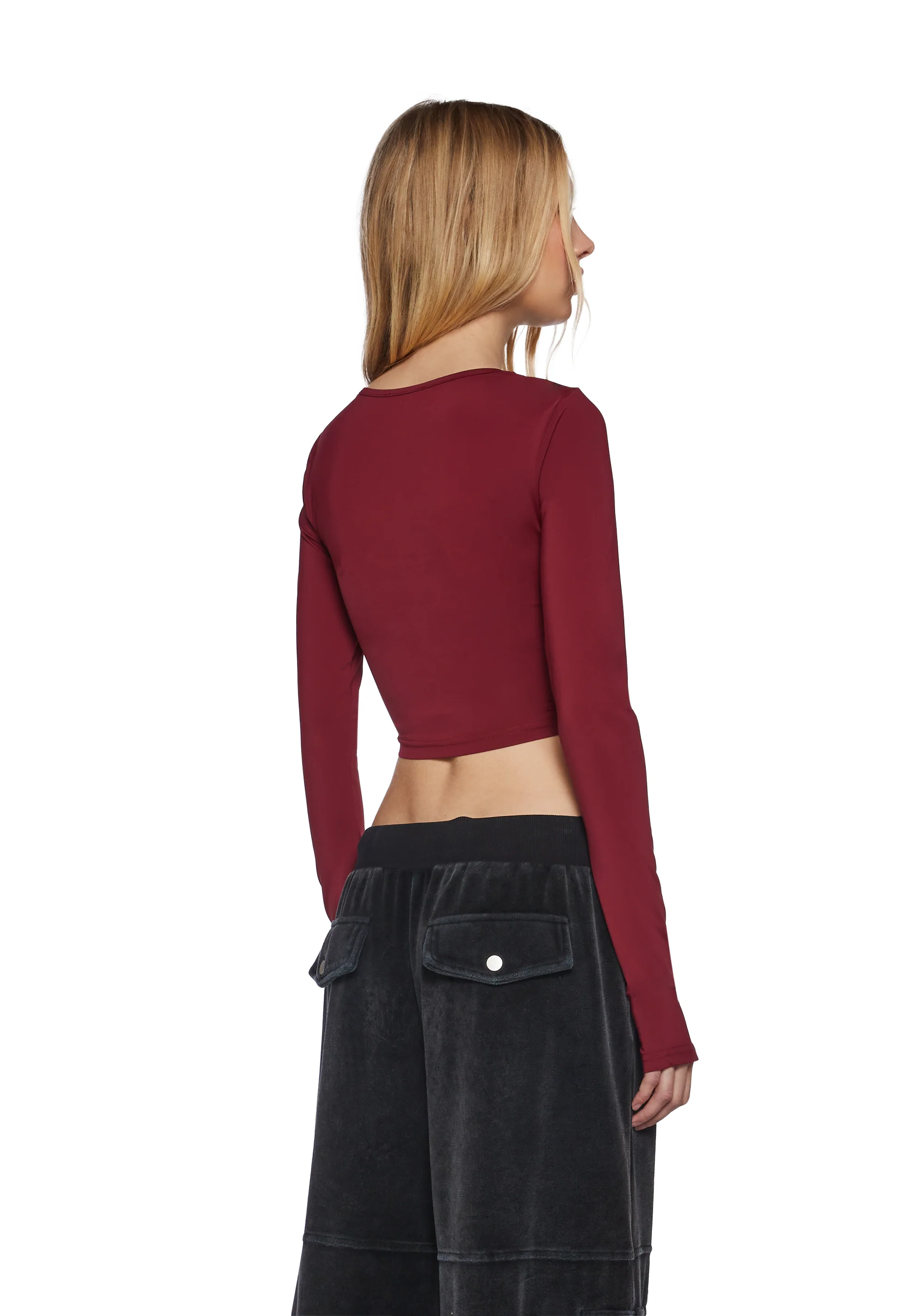 Do You Good Mesh Corset Top - Red - Image 4