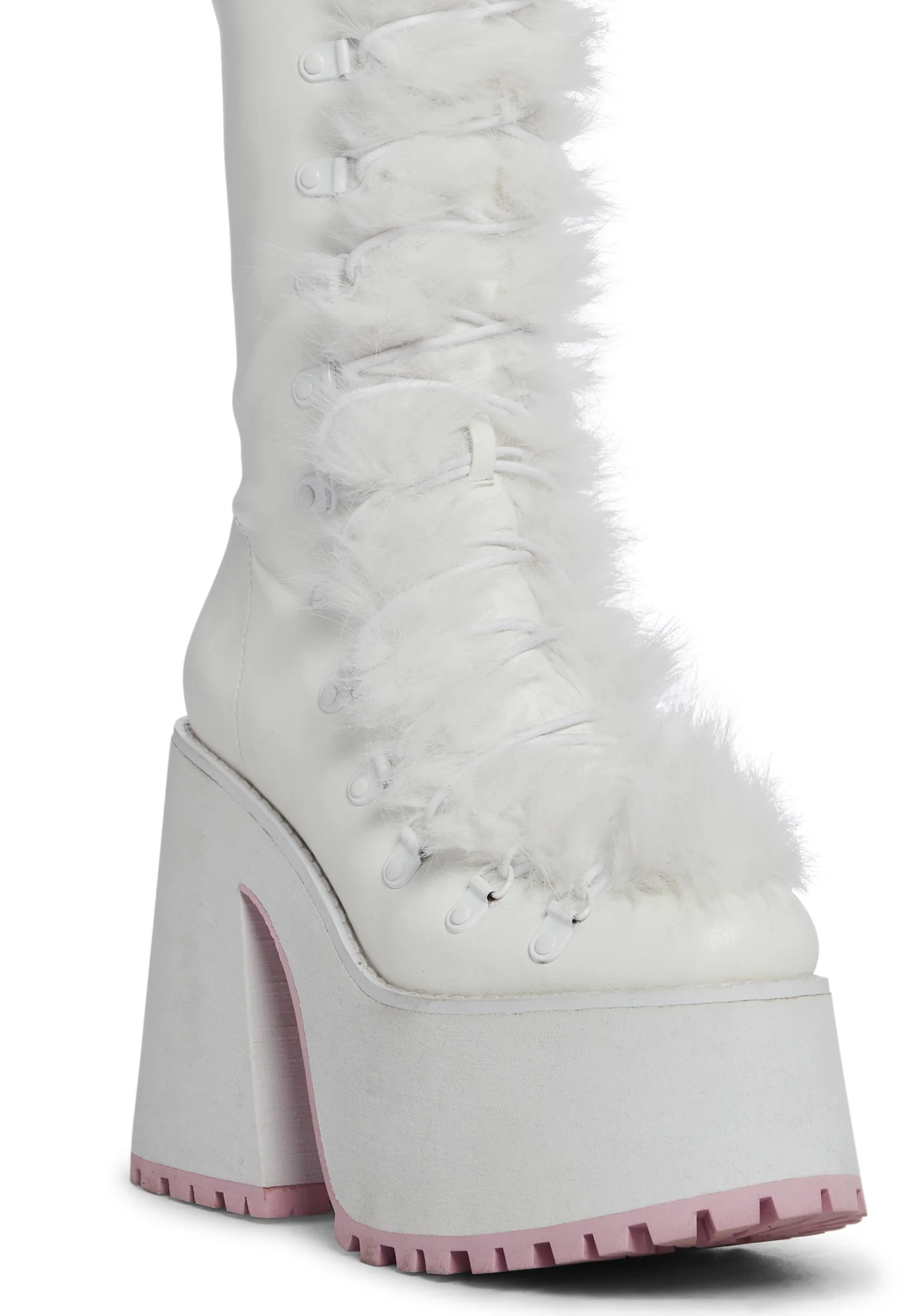 Dollish Delight Platform Boots - White - Image 2