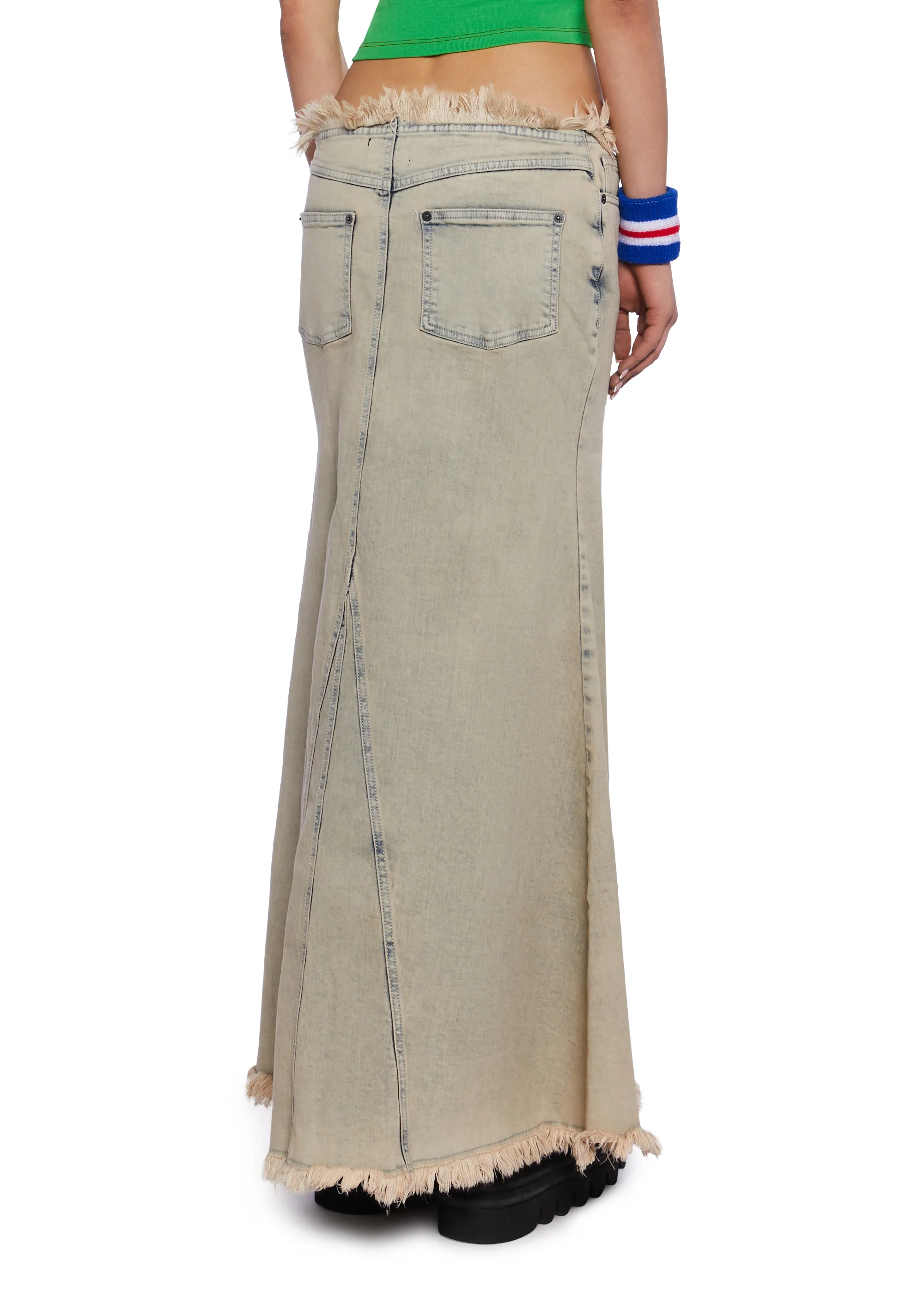 Dolly Denim Maxi Skirt - Image 3