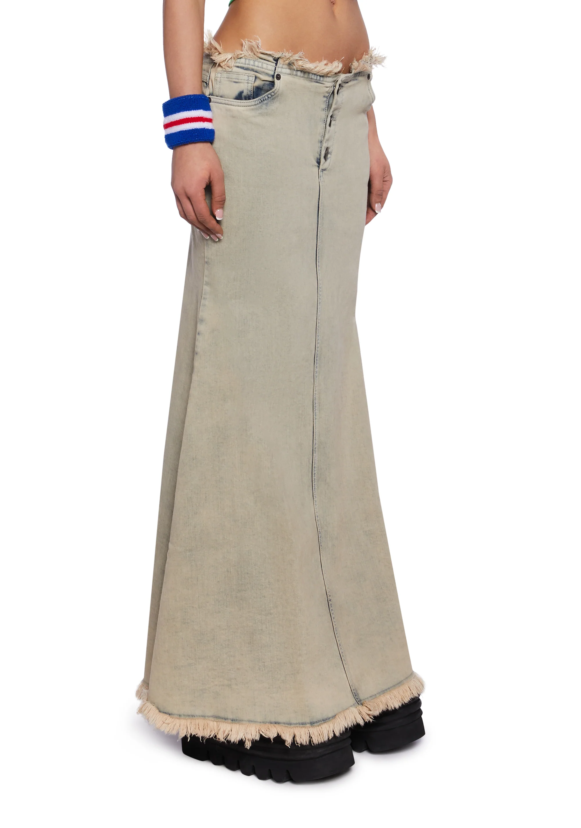 Dolly Denim Maxi Skirt - Image 4