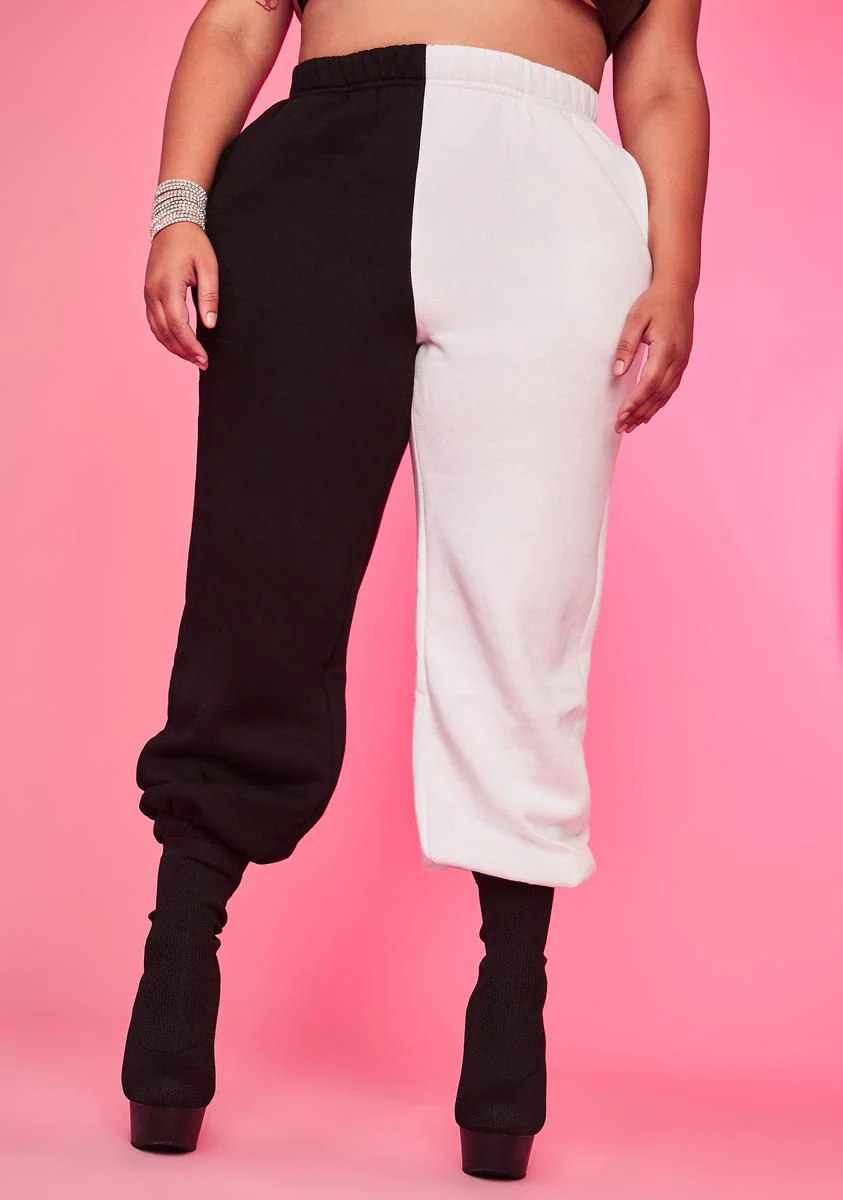 Domino Luxe Slacker Squad Two Tone Sweatpants - Image 2