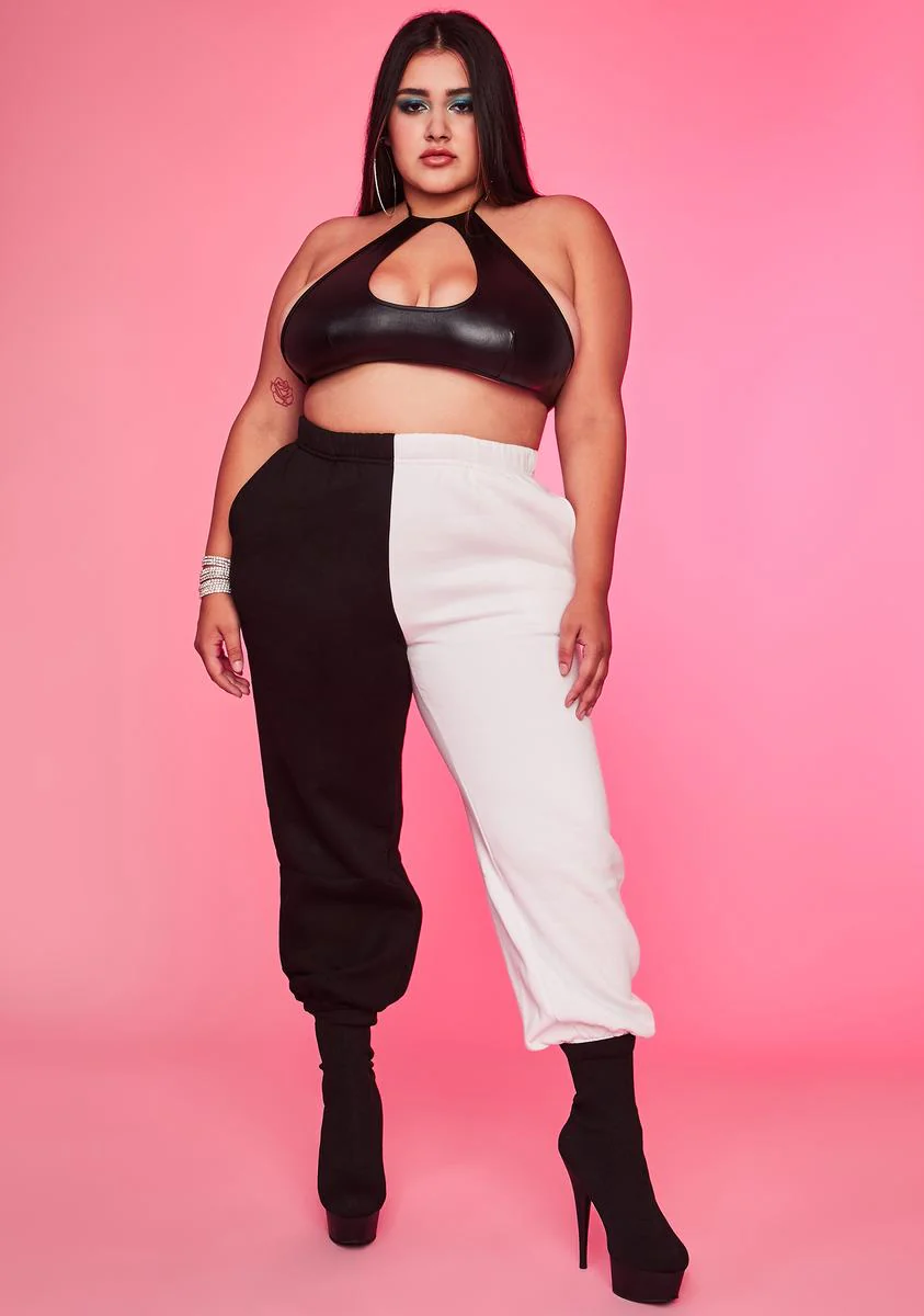 Domino Luxe Slacker Squad Two Tone Sweatpants - Image 3