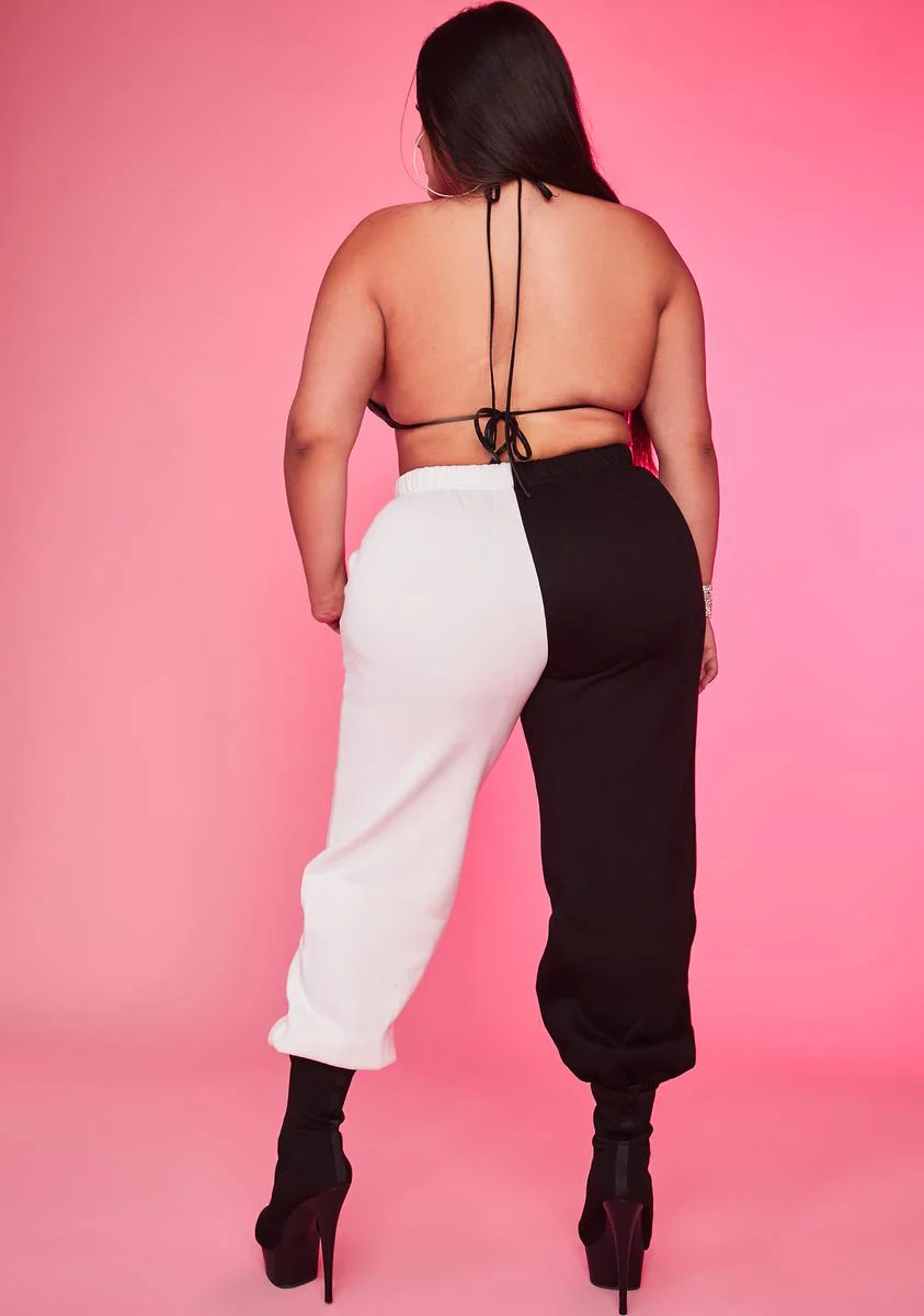 Domino Luxe Slacker Squad Two Tone Sweatpants - Image 4