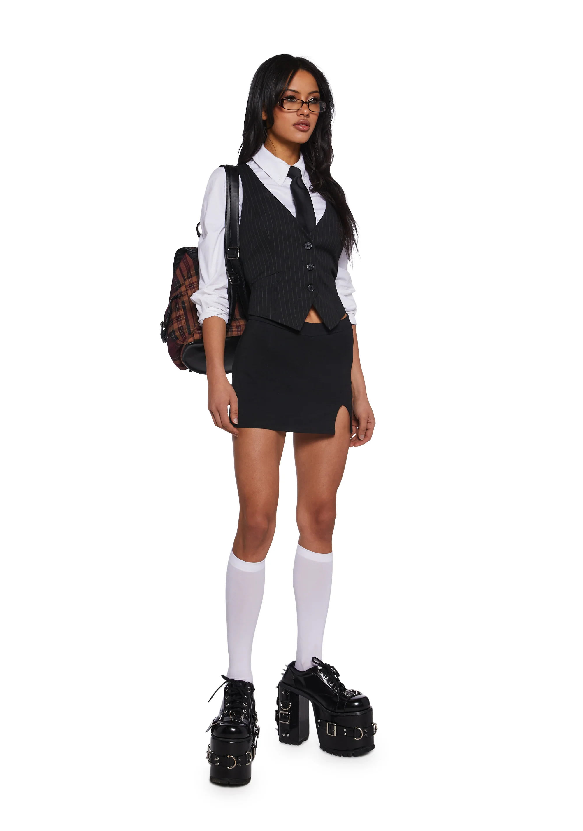 Don’t Even Go There Mini Skort - Black - Image 2
