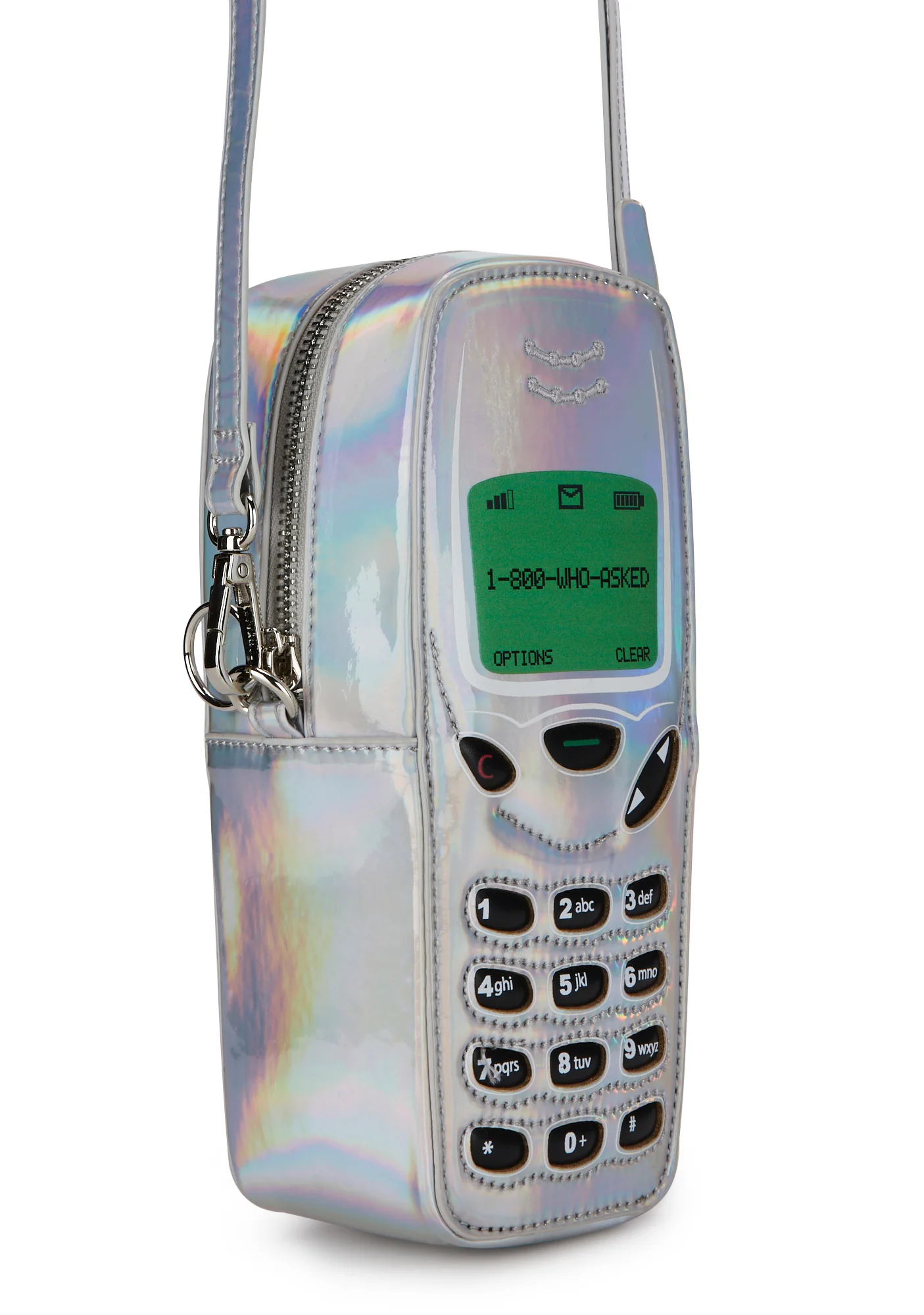 Don't Call Me Crossbody Bag - Silver - Image 5