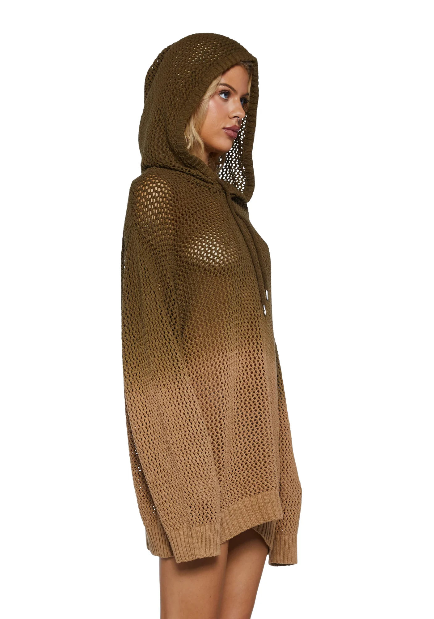 Doom Ombre Fishnet Hoodie - Image 3