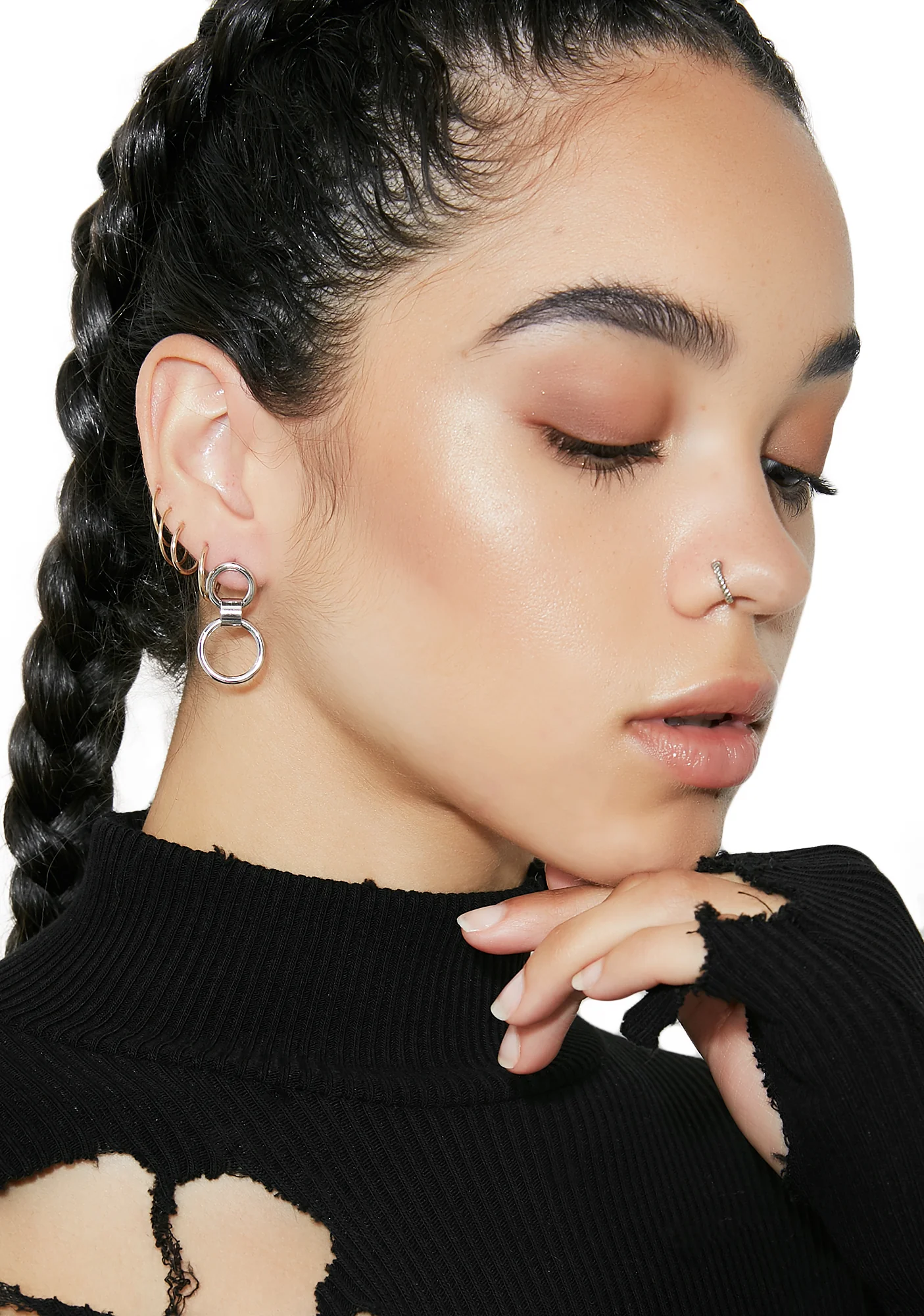 Double Up Circle Earrings - Image 3
