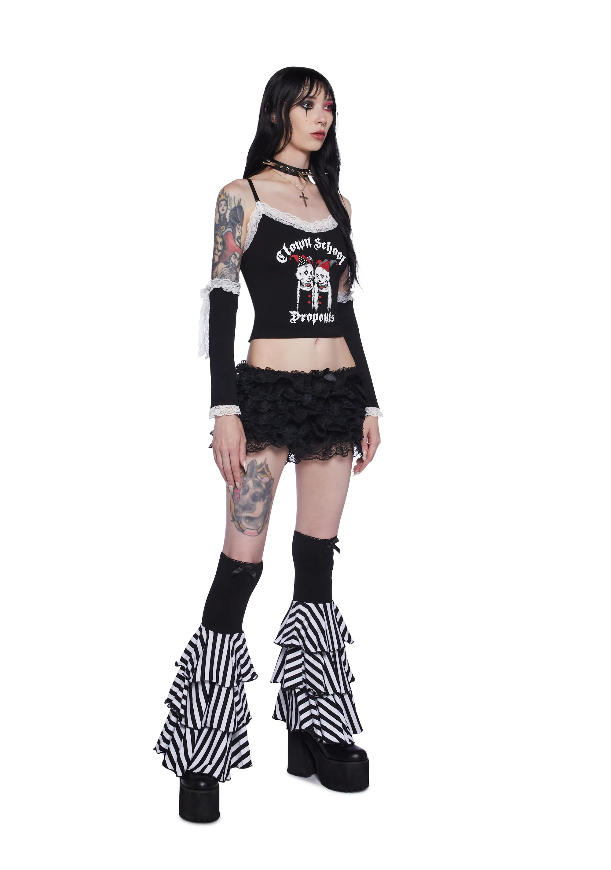 Down To Clown Graphic Tank And Arm Warmers Set - Image 2