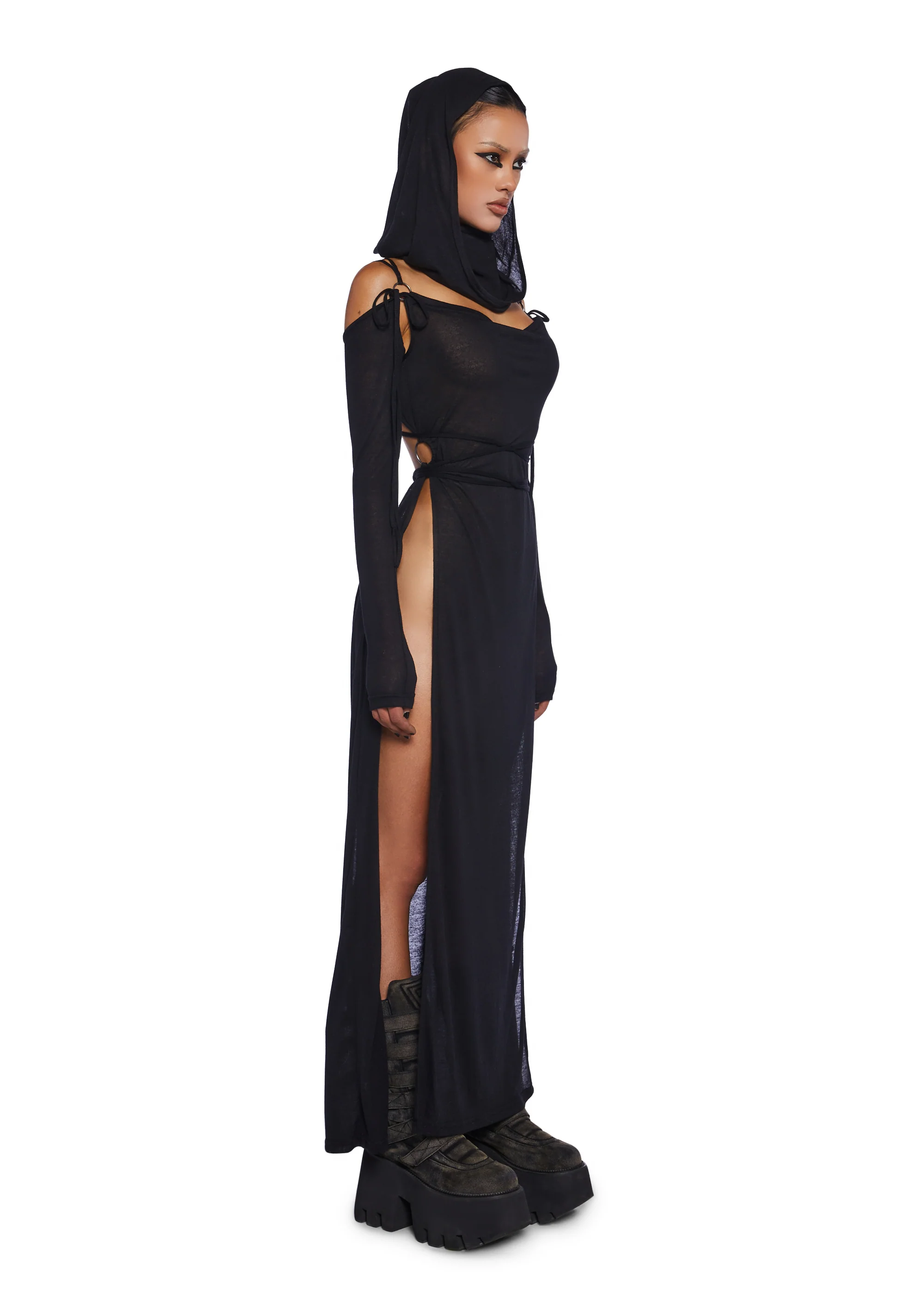 Downbeat Hooded Maxi Dress - Image 3