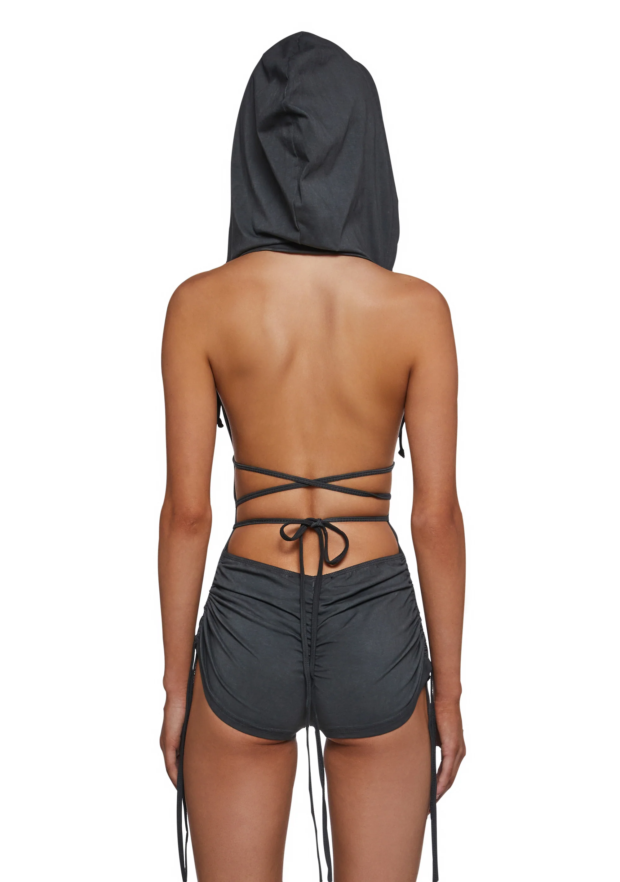 Downbeat Hooded Romper - Black - Image 5