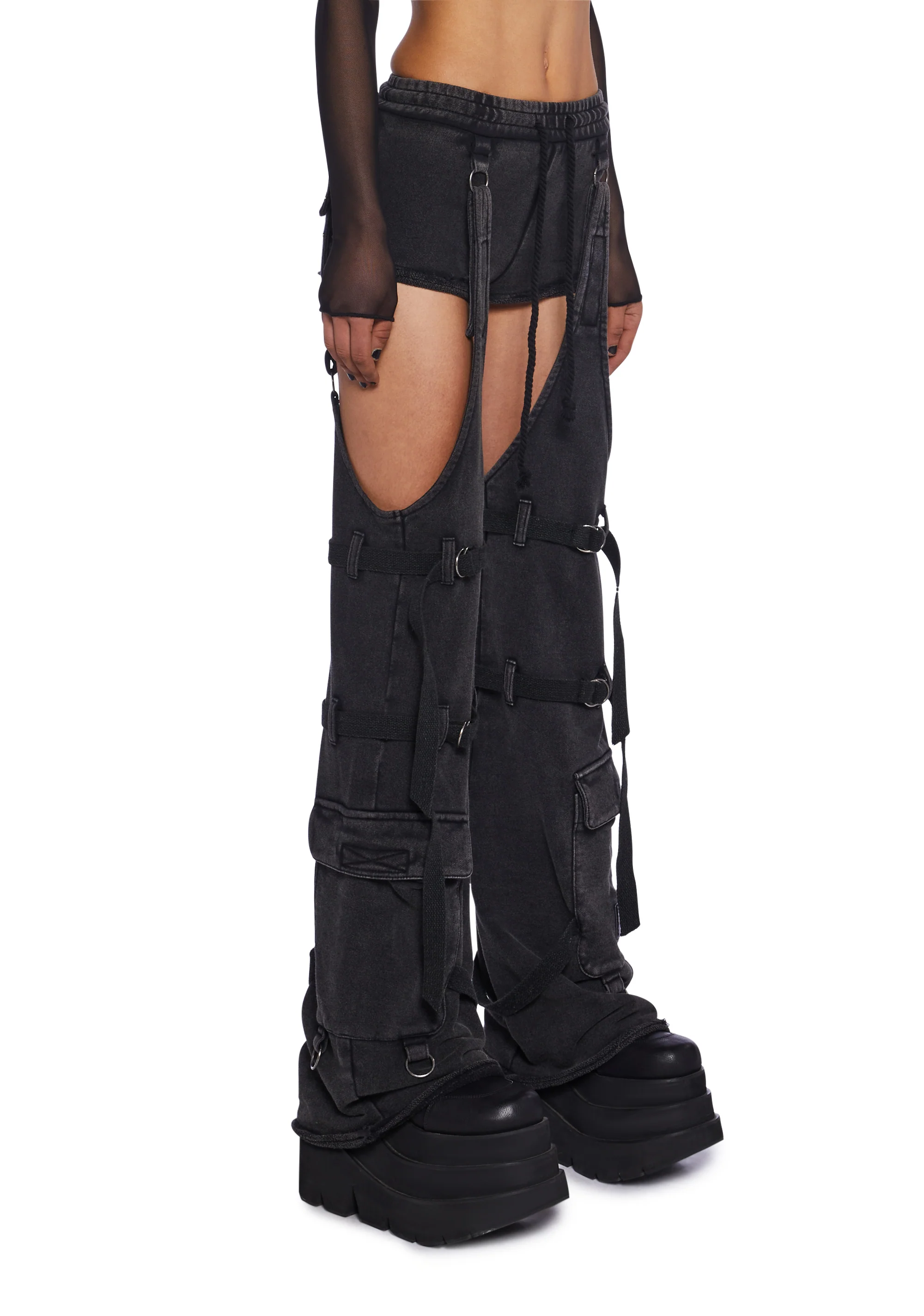 Downbeat Micro Shorts With Removable Chaps - Image 2