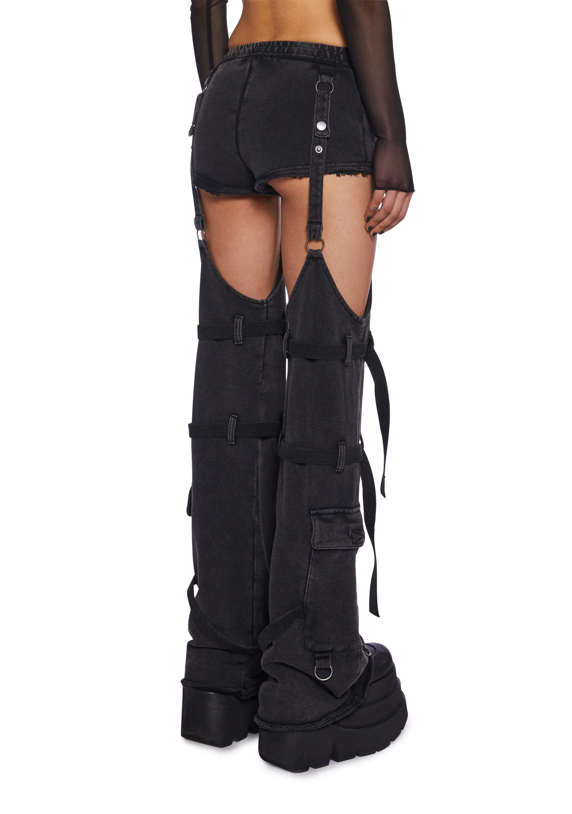 Downbeat Micro Shorts With Removable Chaps - Image 3