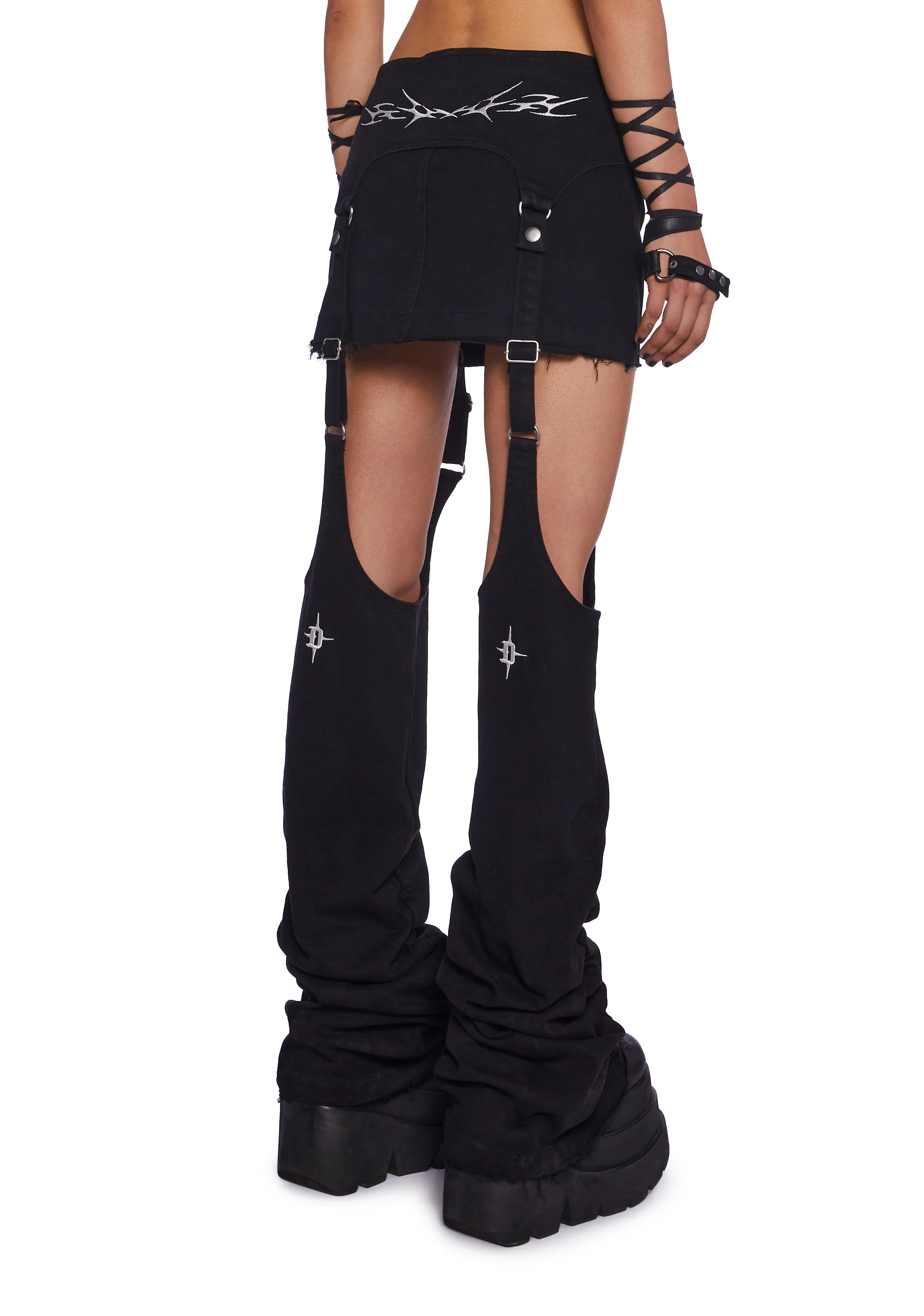 Downbeat Mini Skirt With Leg Warmers - Image 2