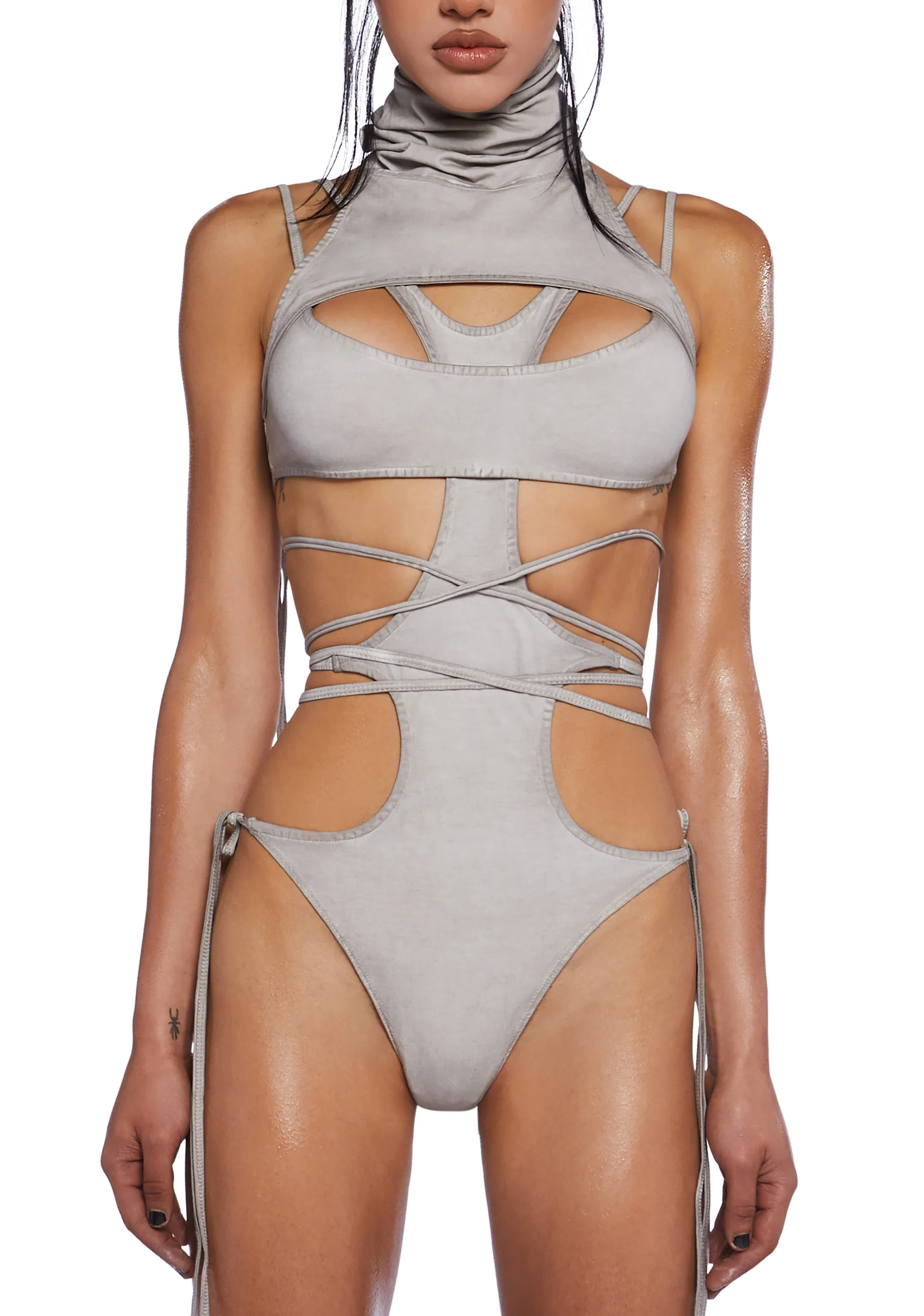Downbeat Strappy Bleached Bodysuit - Image 5