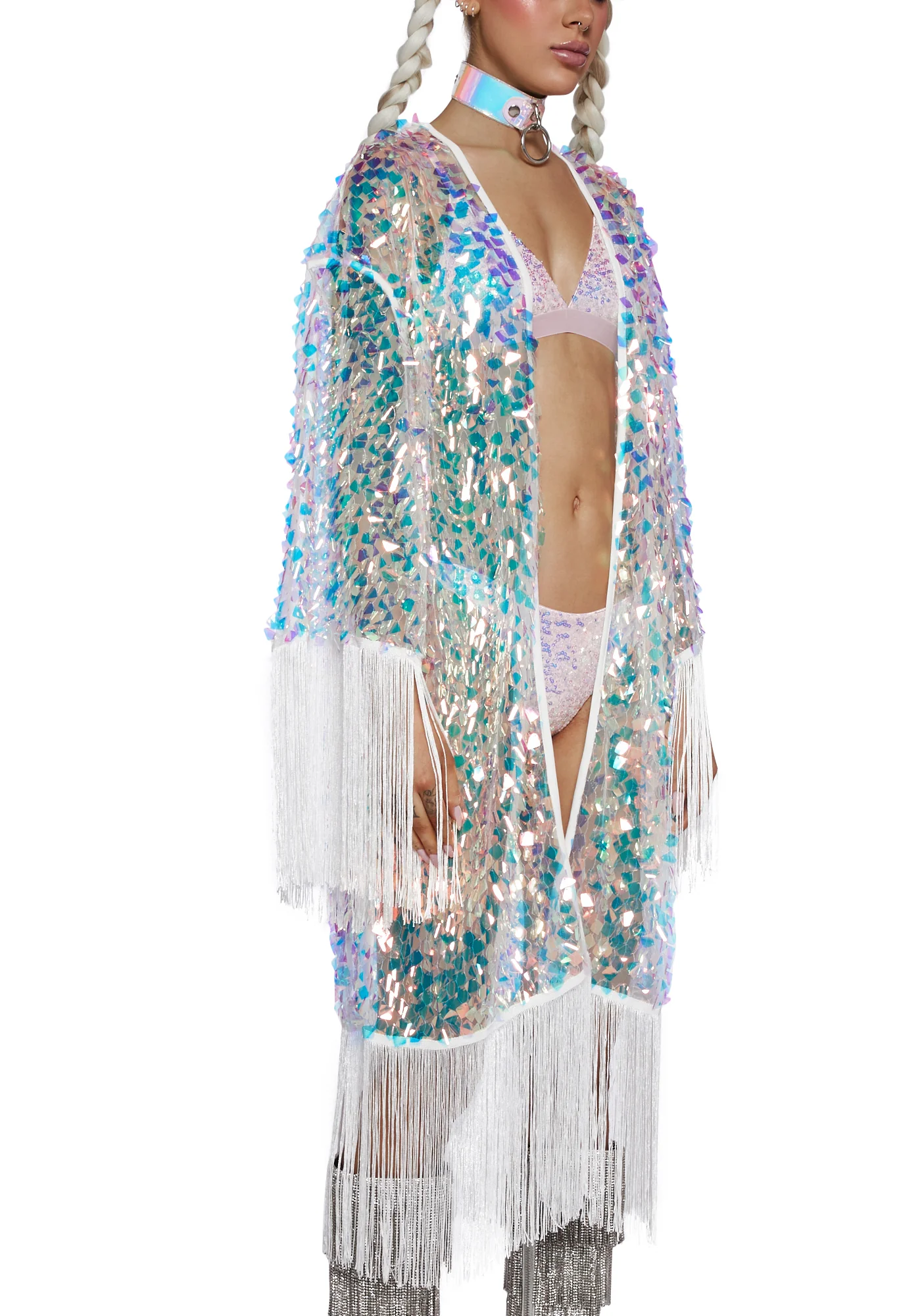 Drama Shield Sequin Kimono - Image 2