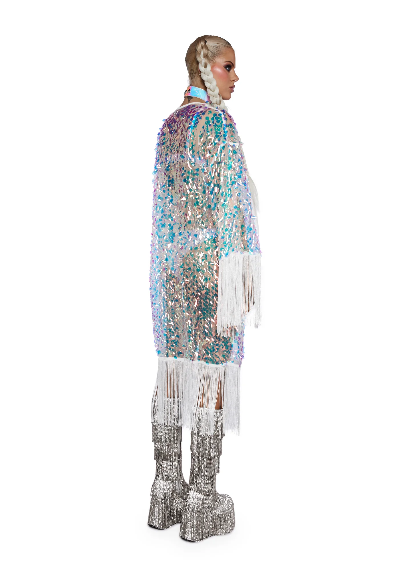 Drama Shield Sequin Kimono - Image 4