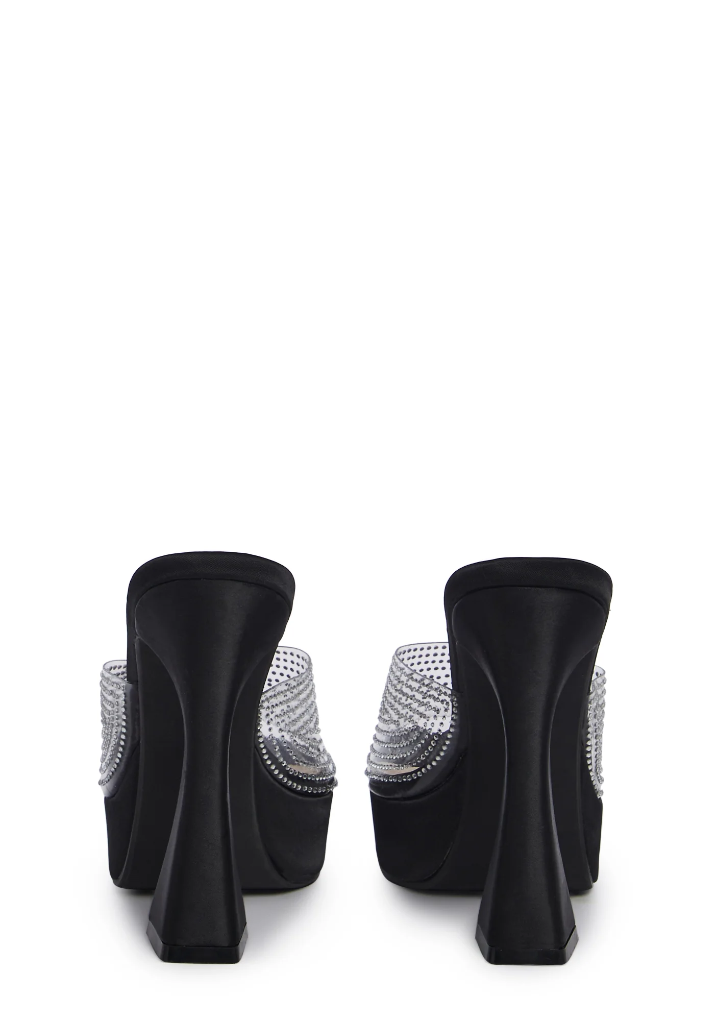Dream Damsel Peep Toe Heels - Black - Image 4