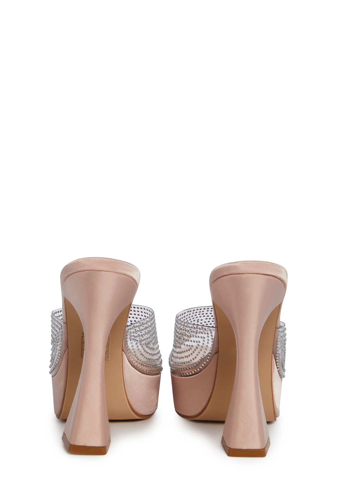 Dream Damsel Peep Toe Heels - Nude - Image 4
