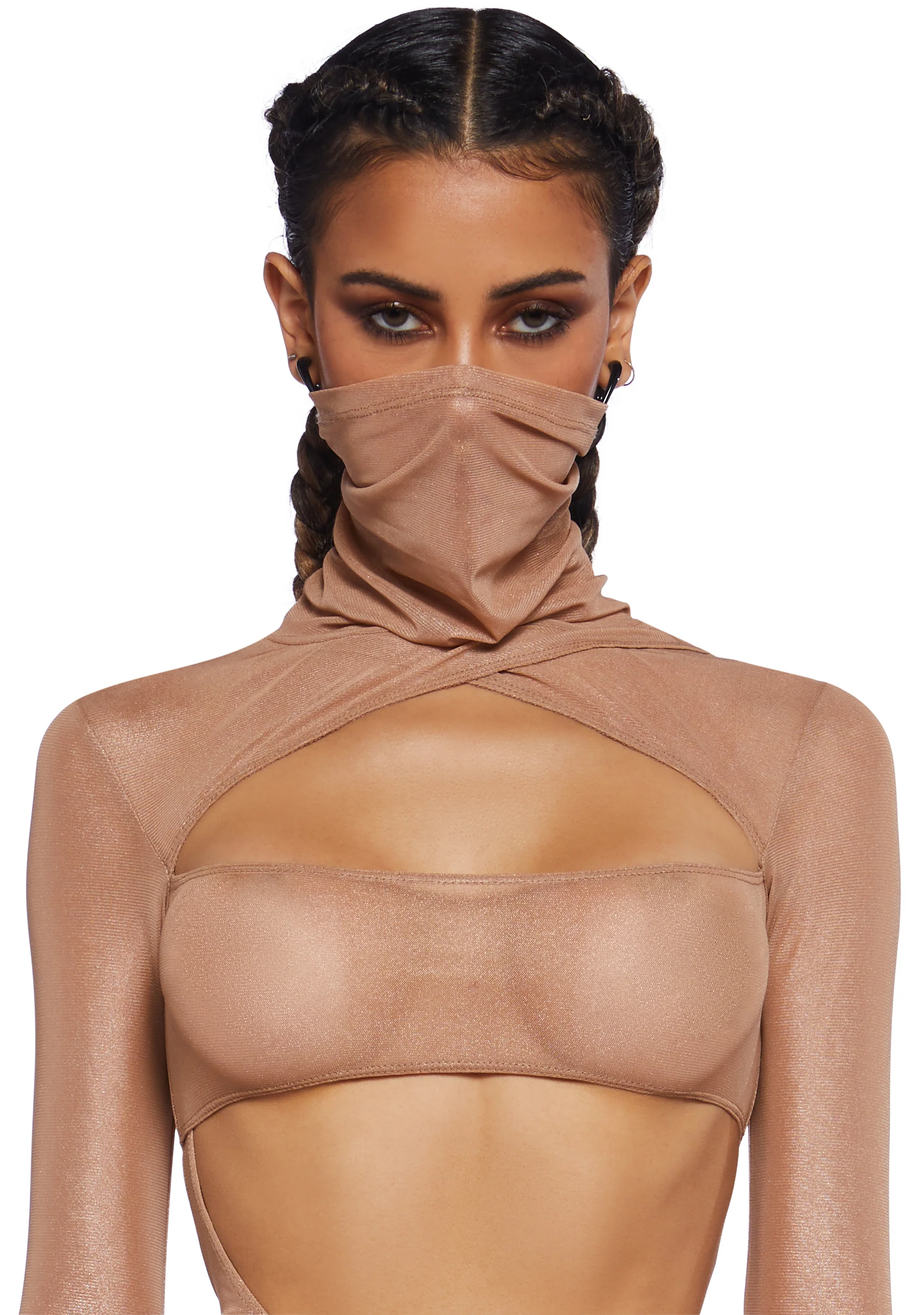 Dreamland Dancer Bodycon Dress - Gold - Image 2