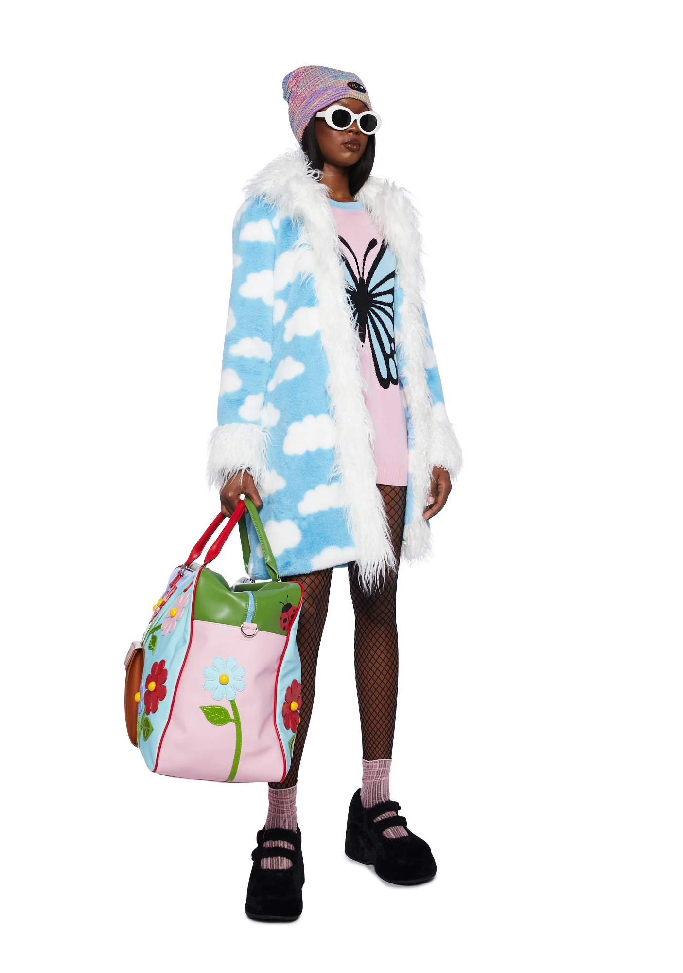 Dreamscape Love Faux Fur Coat - Image 2