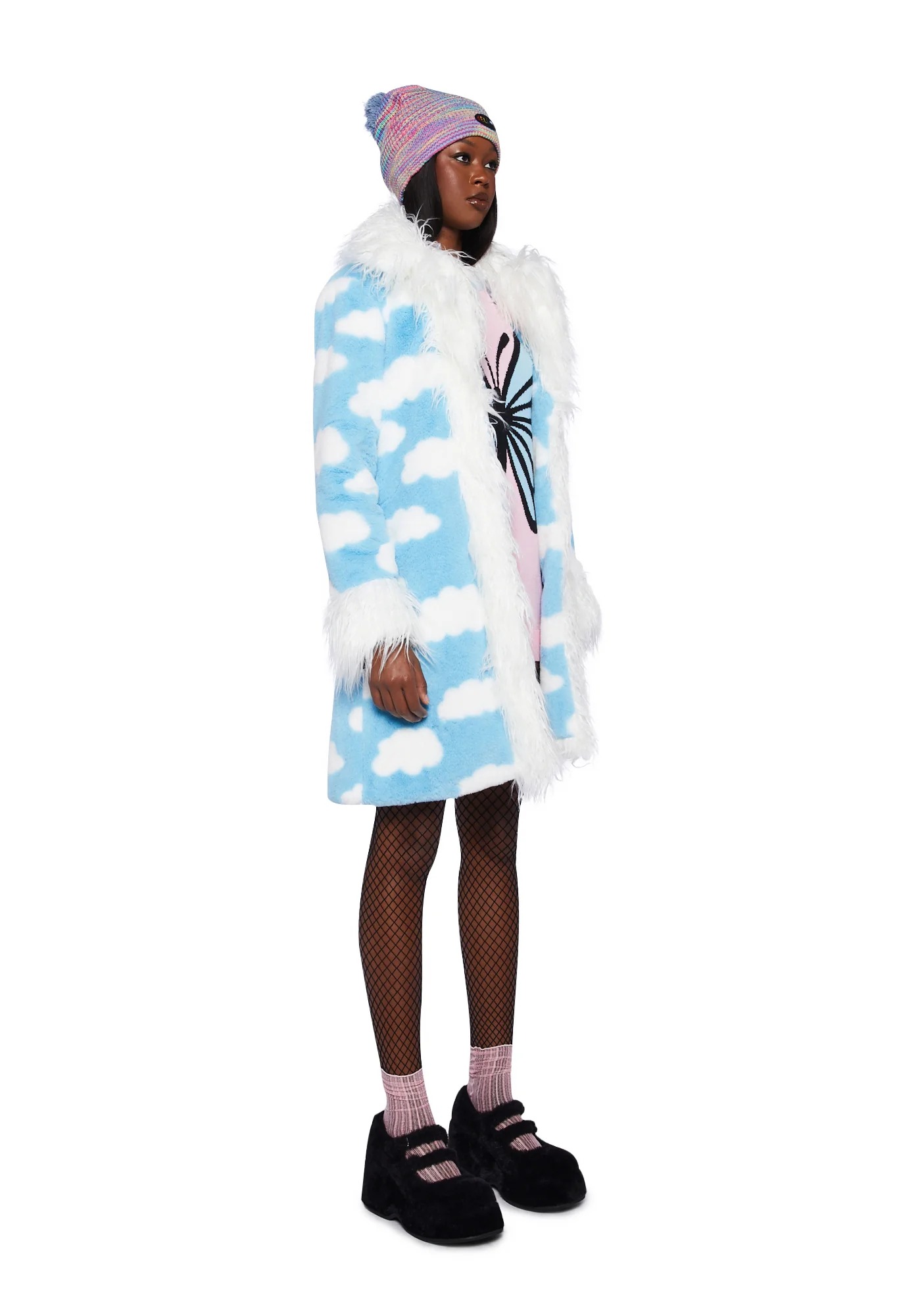 Dreamscape Love Faux Fur Coat - Image 3