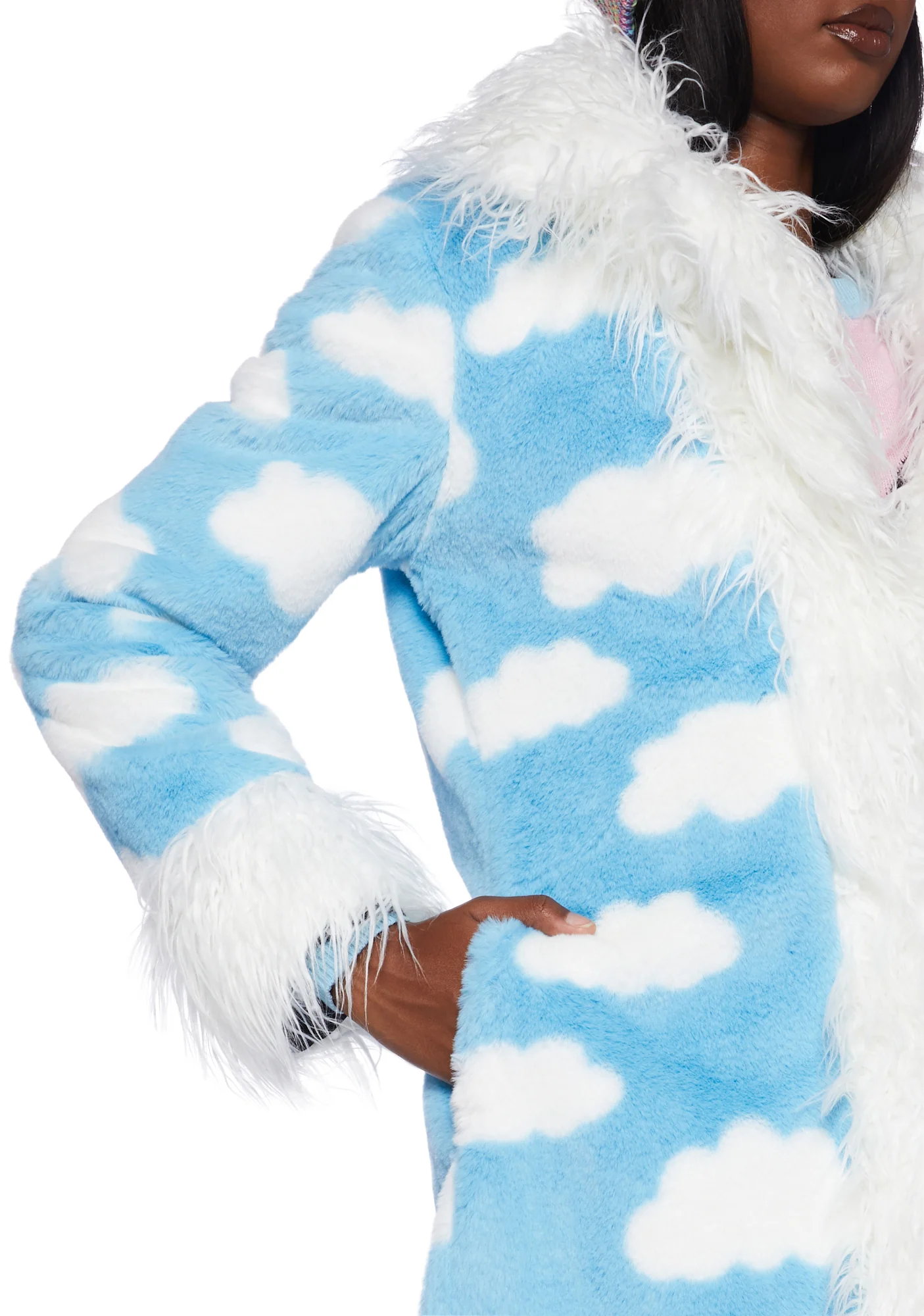 Dreamscape Love Faux Fur Coat - Image 5