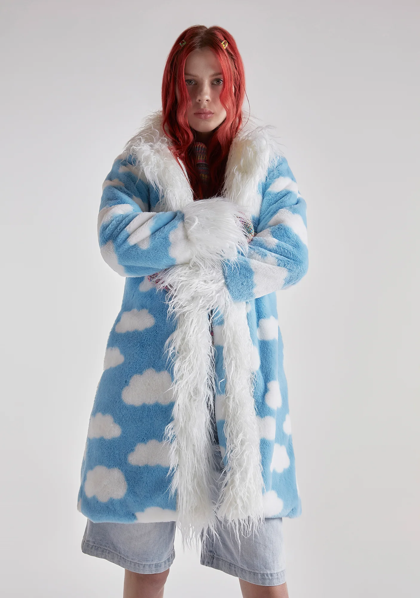 Dreamscape Love Faux Fur Coat - Image 6