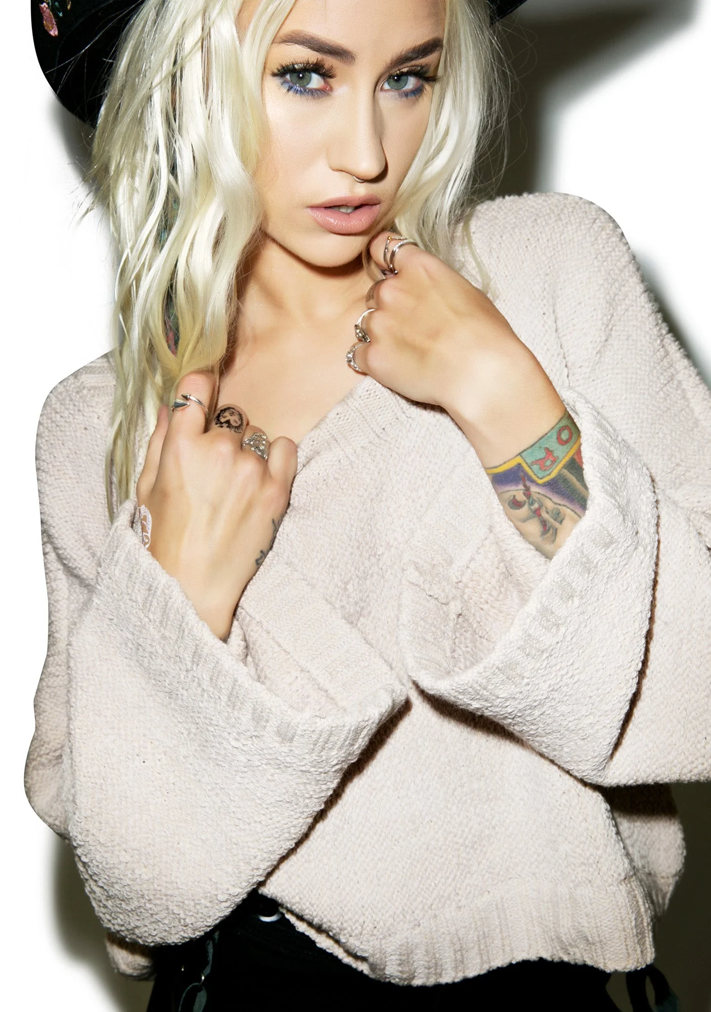 Dreamweaver Hand Knit Sweater - Gray - Image 7