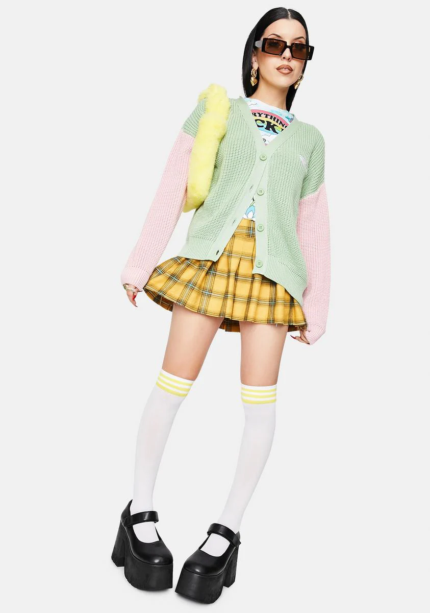 Dreamy Contrast Knitted Cardigan - Image 3