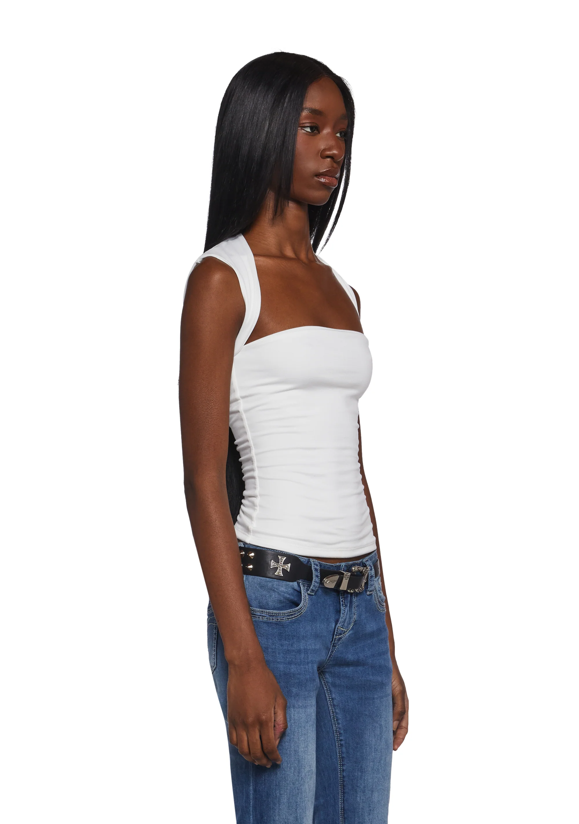Dress Code Violation Crop Top - Ivory - Image 3