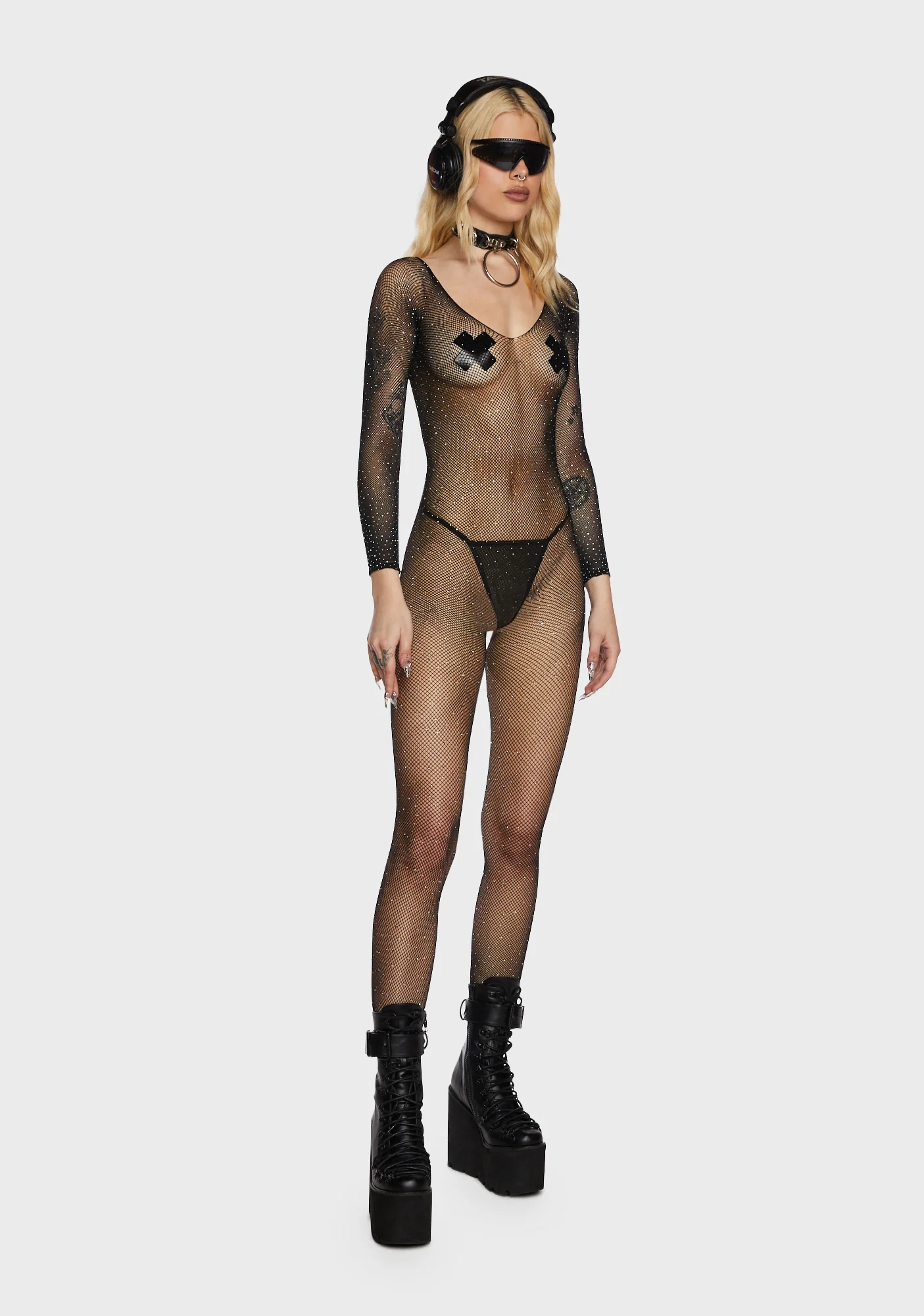 Dripped Out Fishnet Catsuit - Image 5