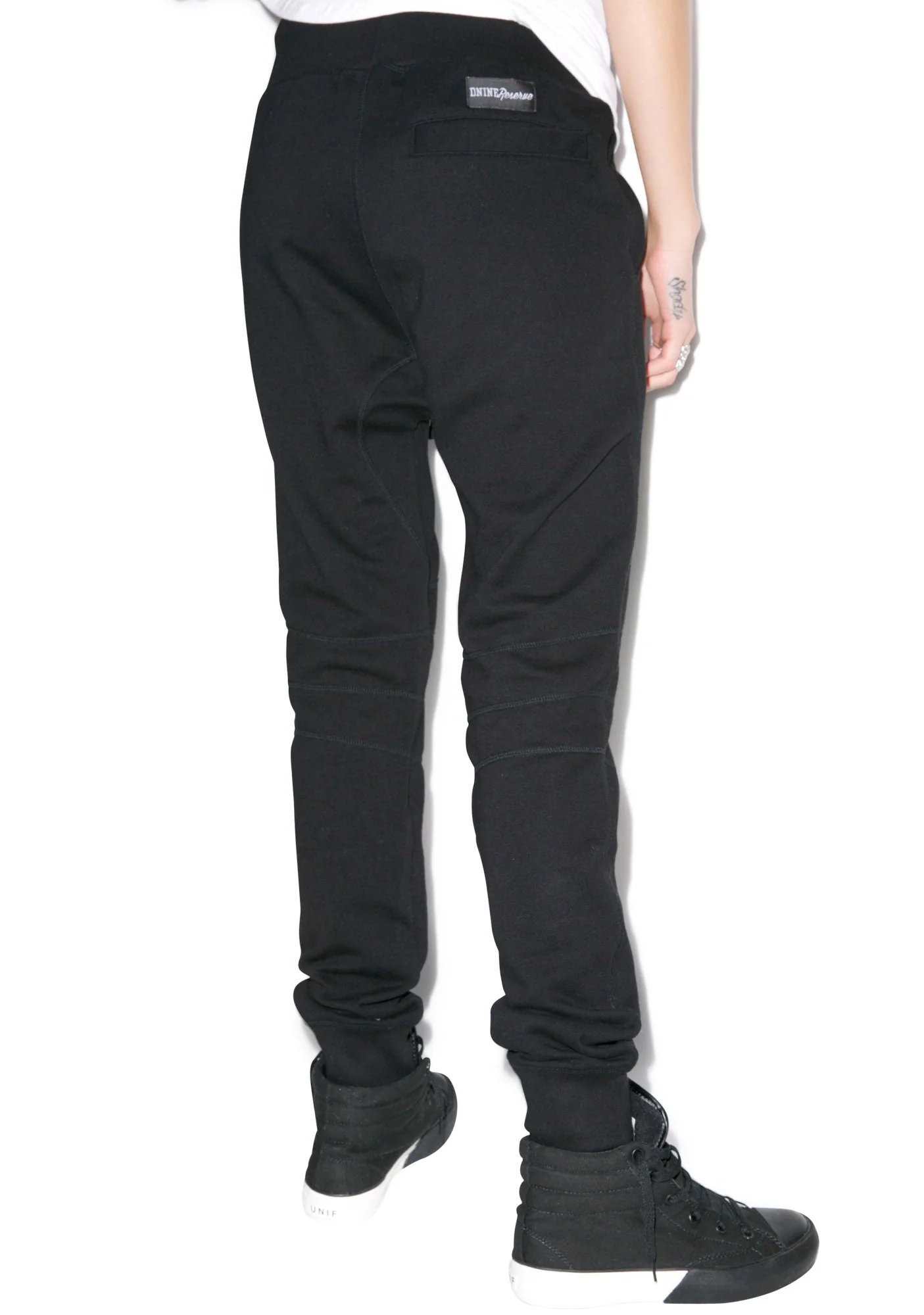 Drop Crotch Biker Pant - Red - Image 2