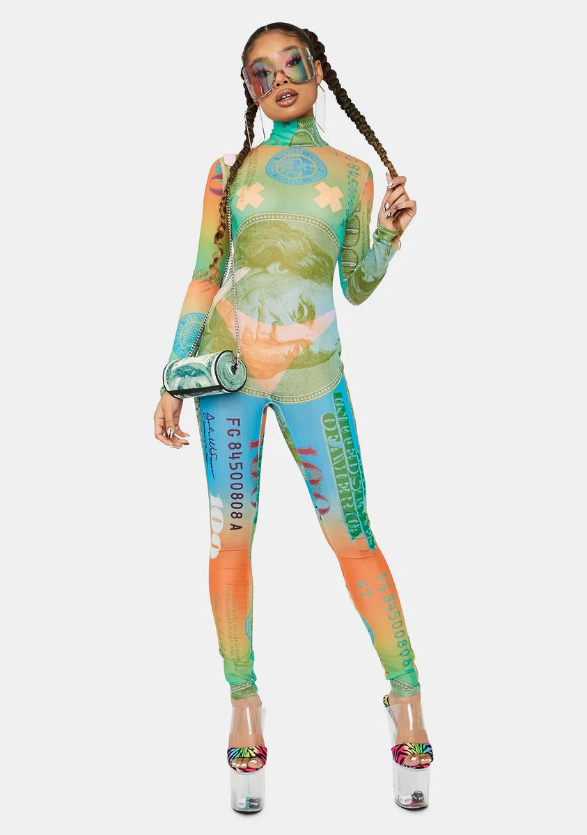 Dropping Dollars Long Sleeve Jumpsuit - Image 3