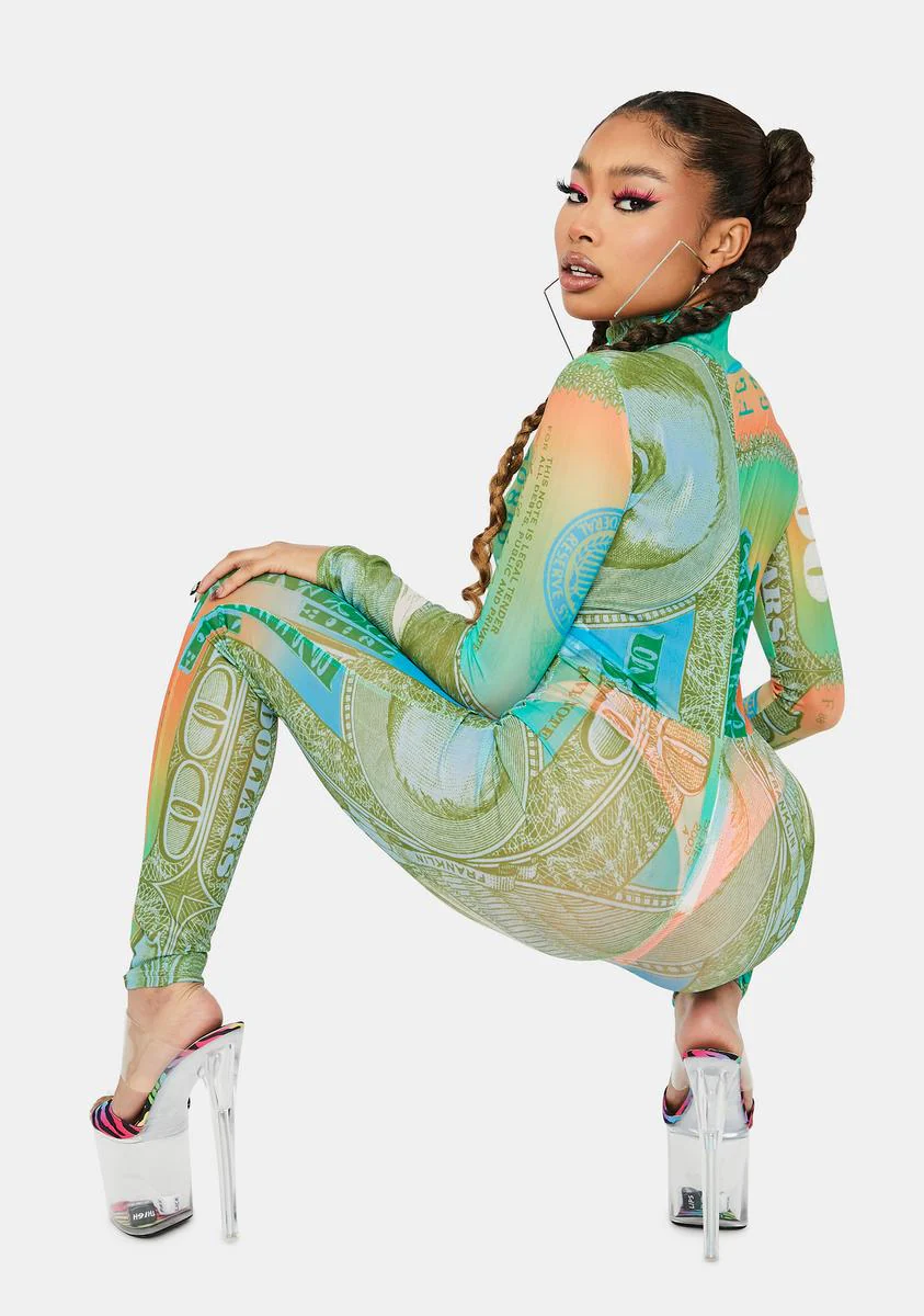 Dropping Dollars Long Sleeve Jumpsuit - Image 4