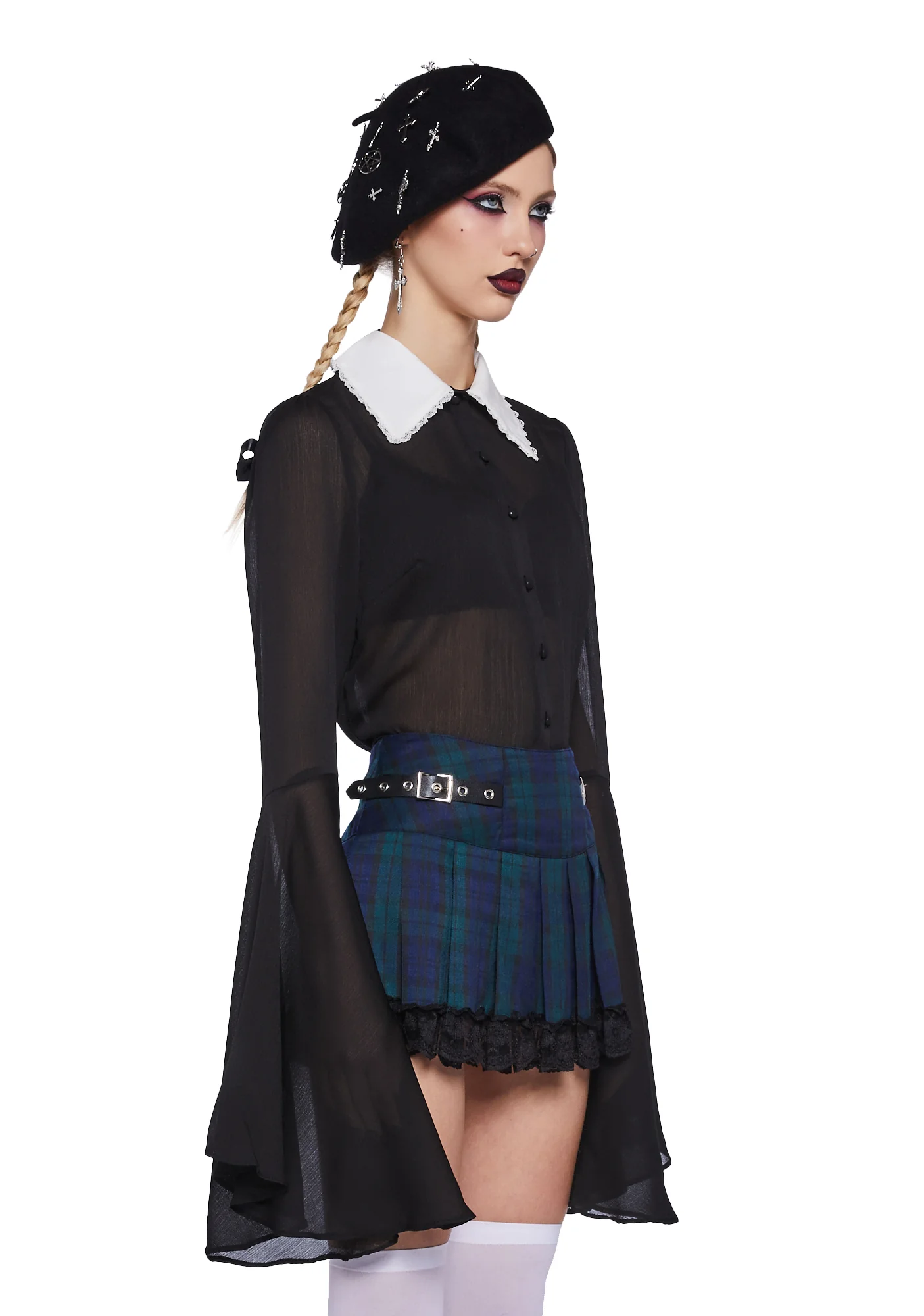 Dropping Ink Sheer Blouse - Image 3