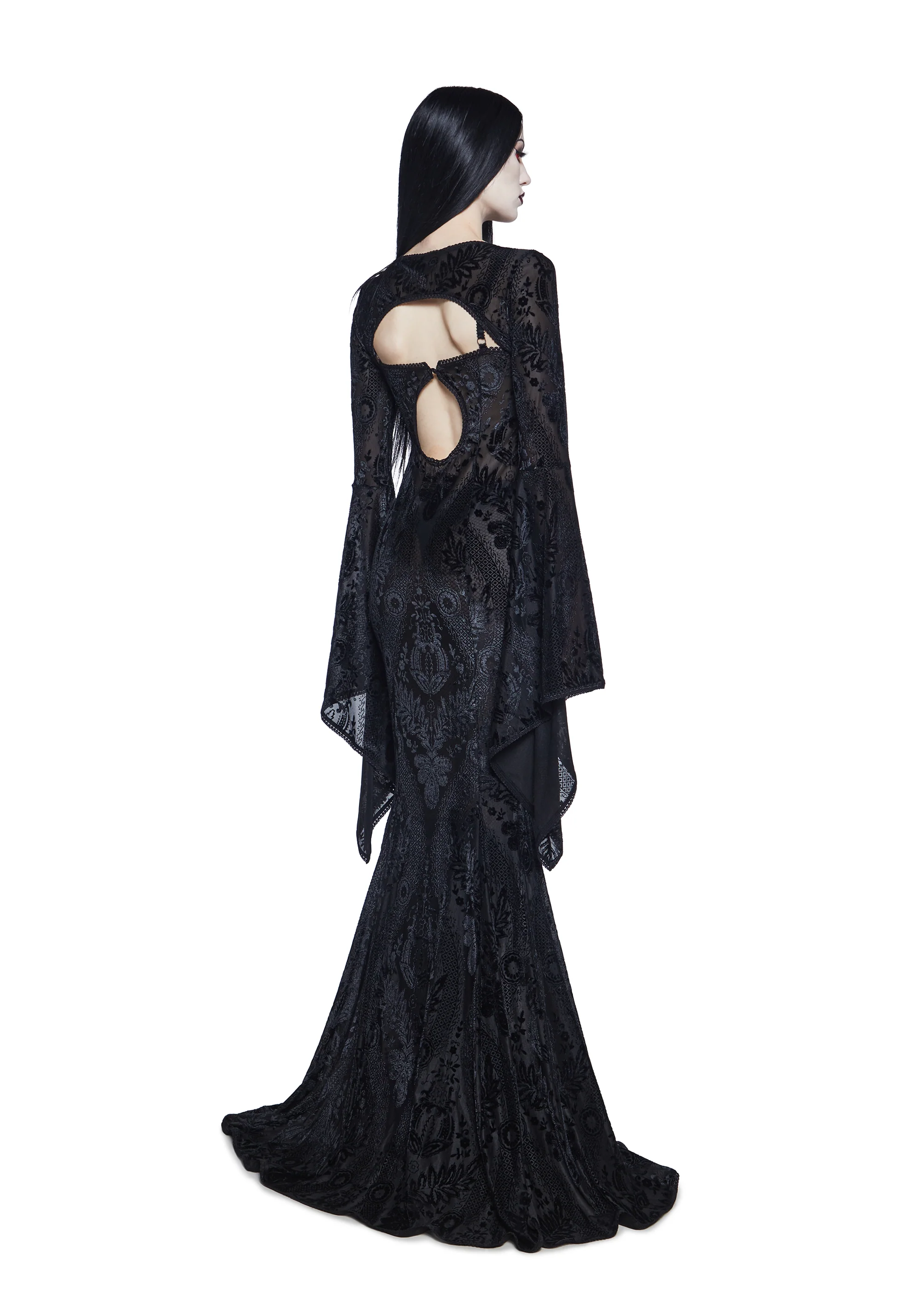 Druid’s Wife Maxi Dress And Shrug Set - Black - Image 5