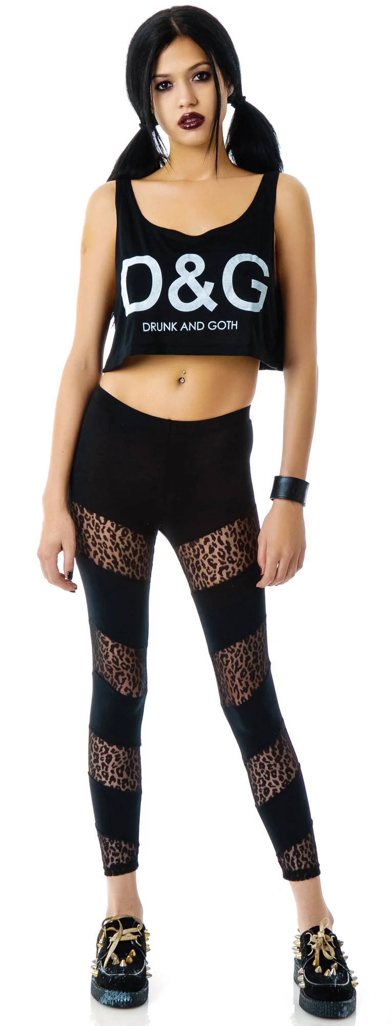 Drunk and Goth Cropped Tank Top - Image 7