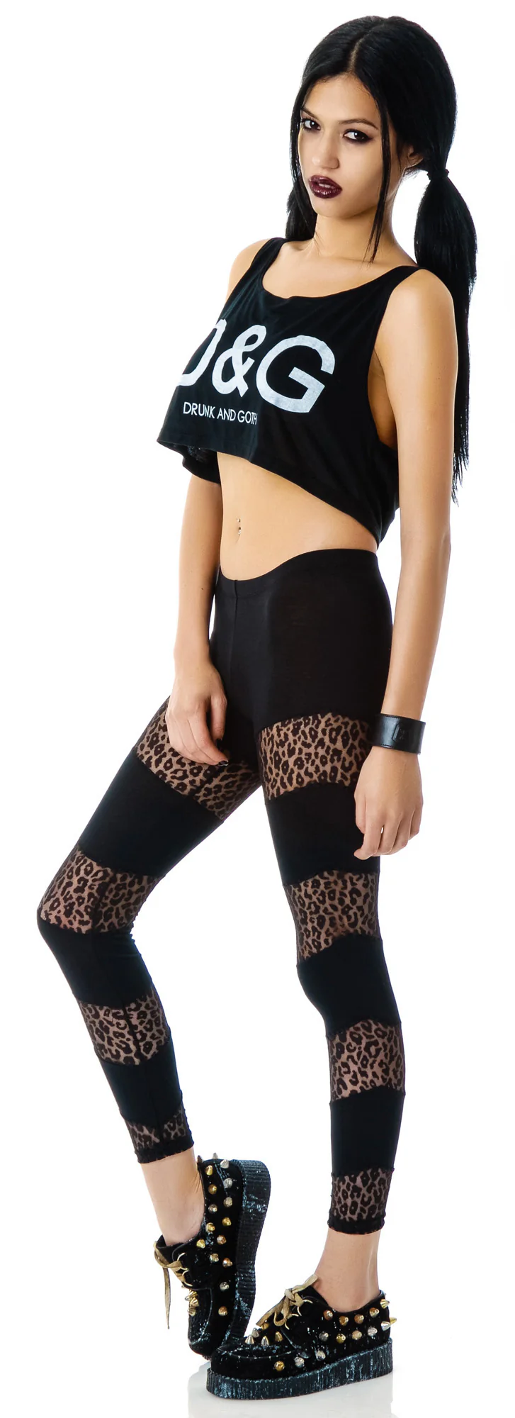 Drunk and Goth Cropped Tank Top - Image 8