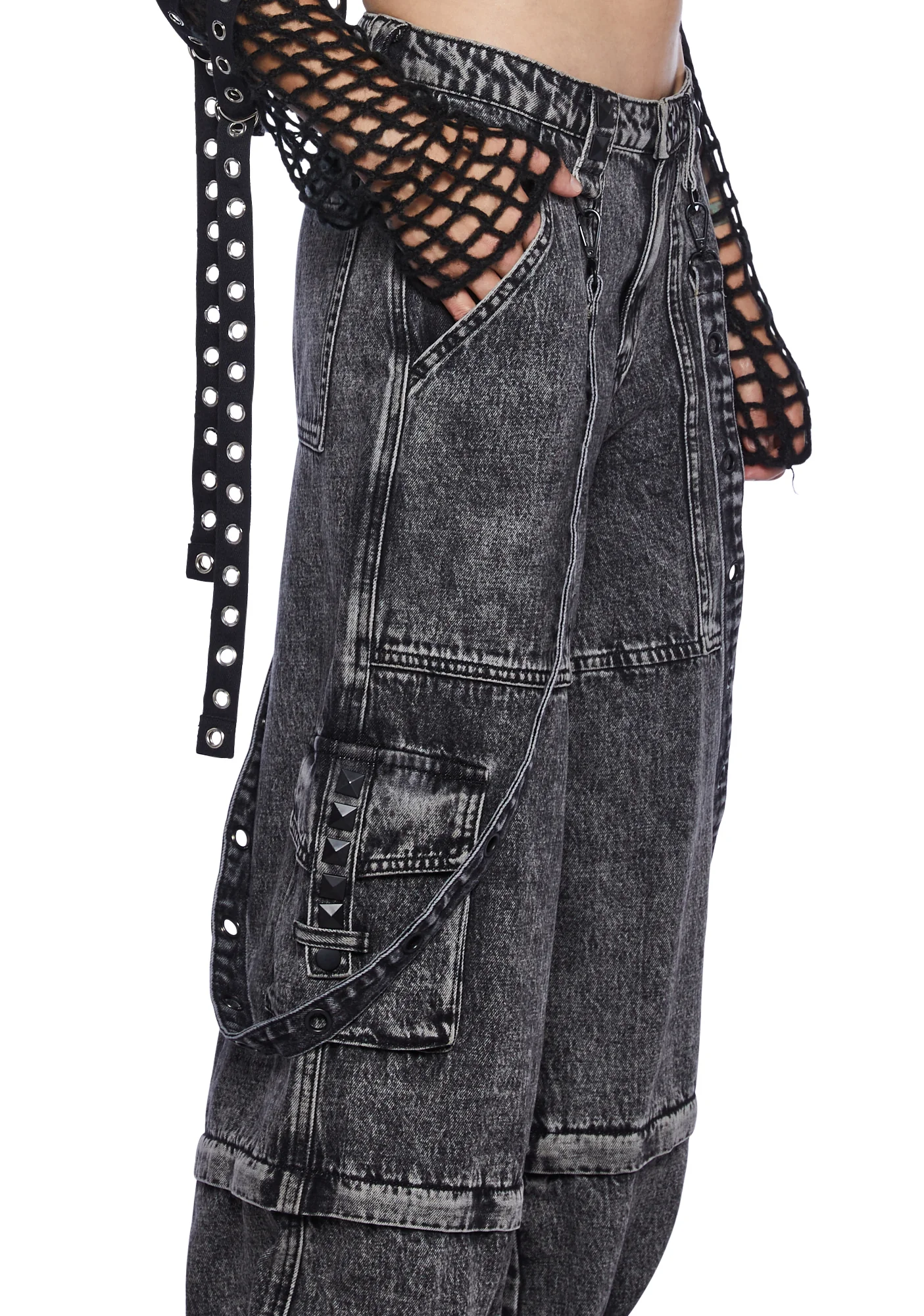 Dual Delight Convertible Jeans - Gray - Image 6