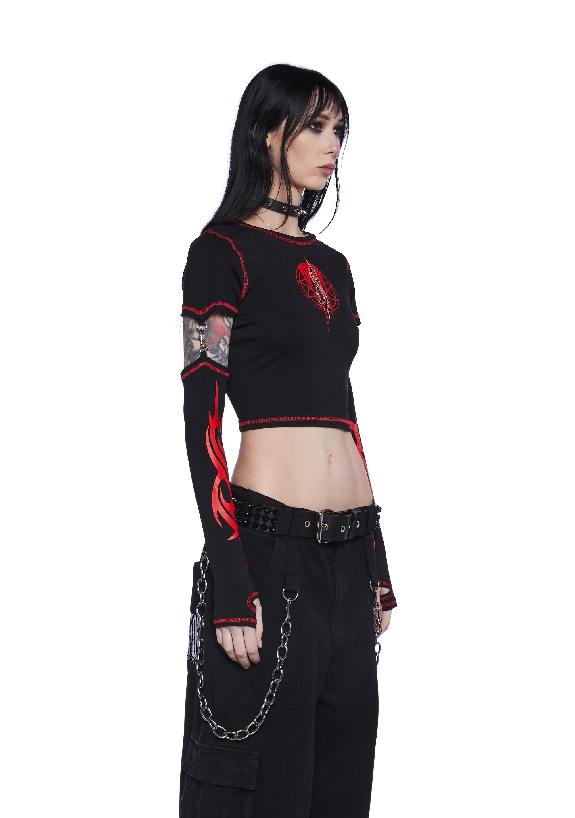 Duality Graphic Tee With Removable Sleeves - Image 3