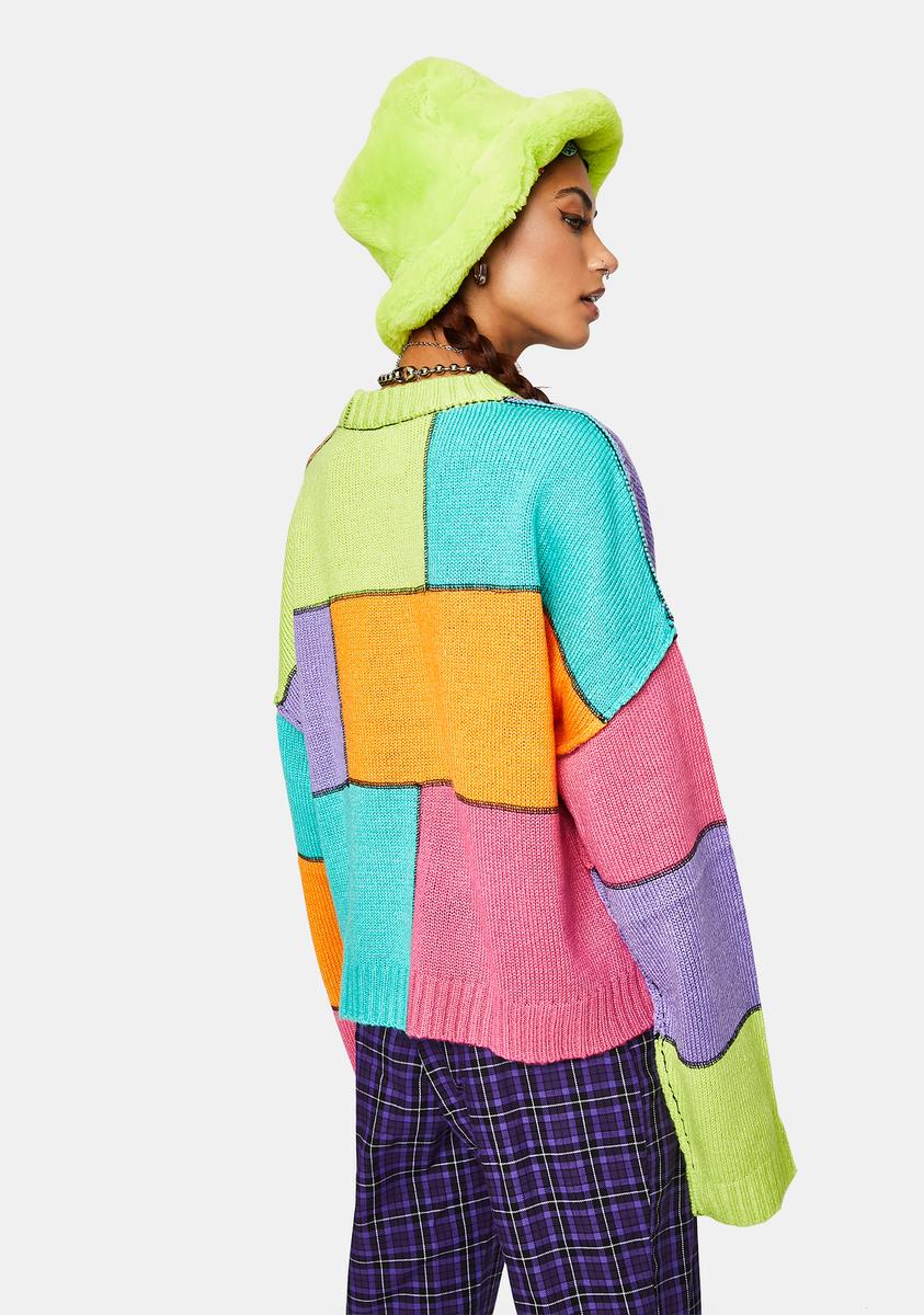 Dunce Colorblock Knit Sweater - Image 4