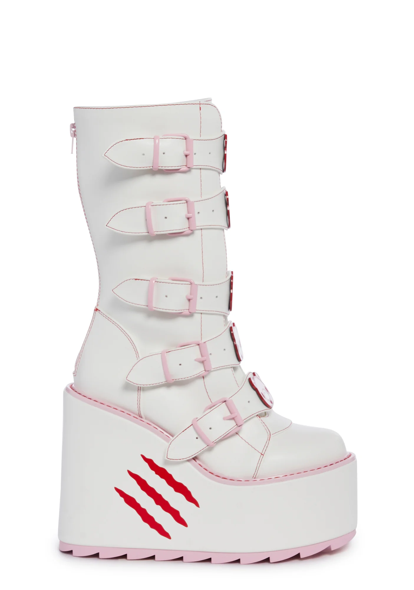 Dune Gloomy Platform Boots - White - Image 3