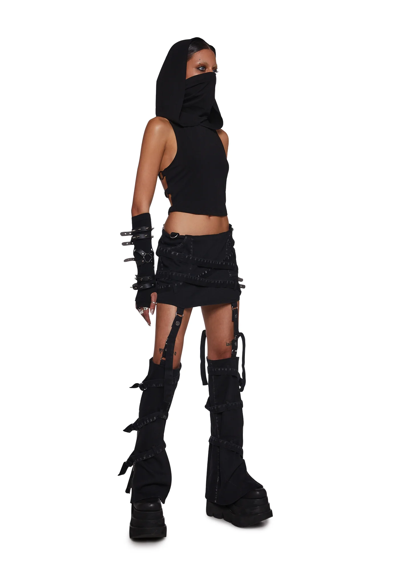 Frequency Hoodie Crop Top - Image 5