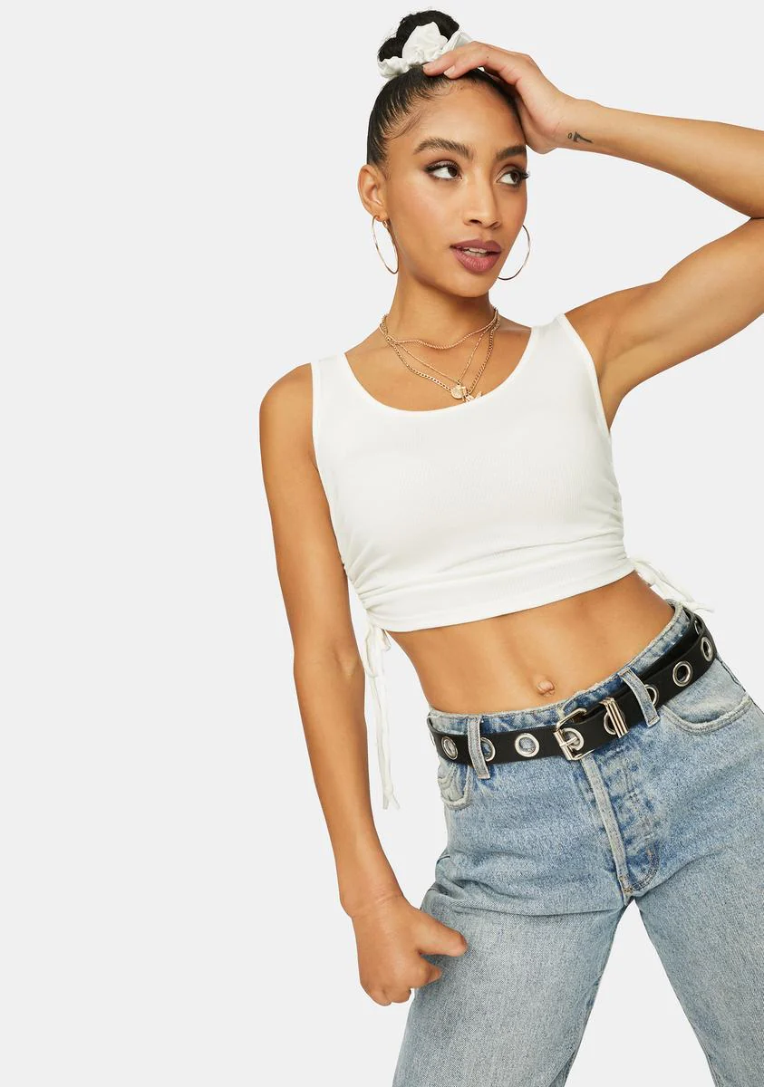 Easy Bliss Ruched Side Rib Tank Top - Image 2