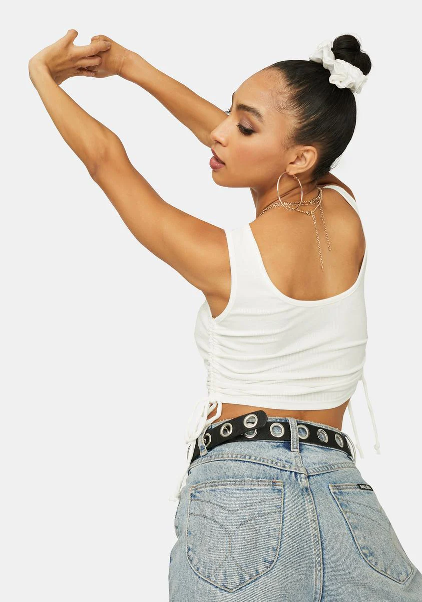 Easy Bliss Ruched Side Rib Tank Top - Image 4