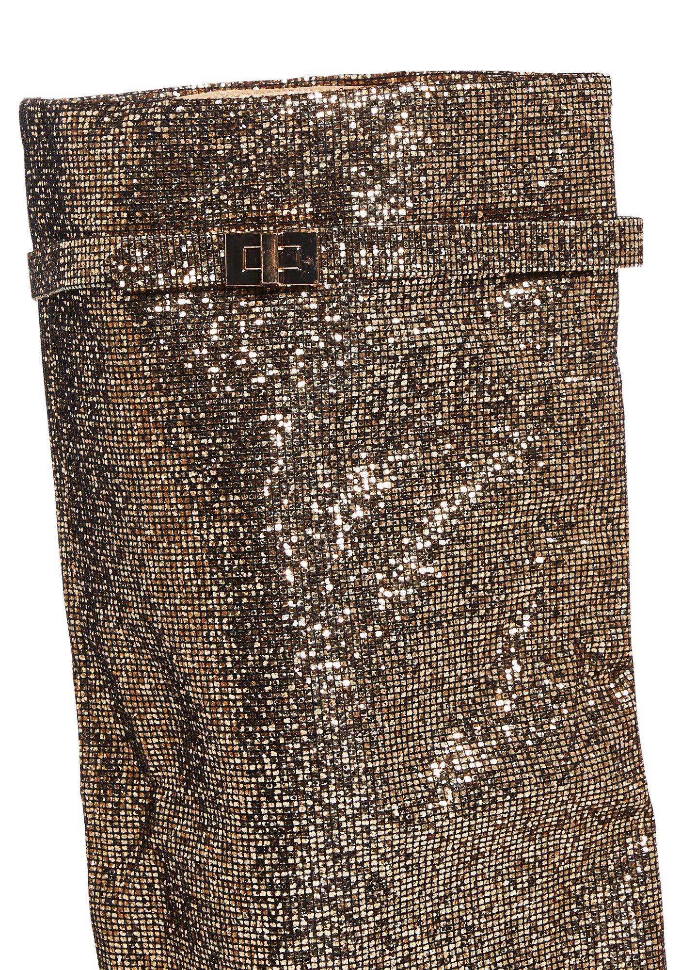 Echo Fold Over Glitter Boots - Gold - Image 2